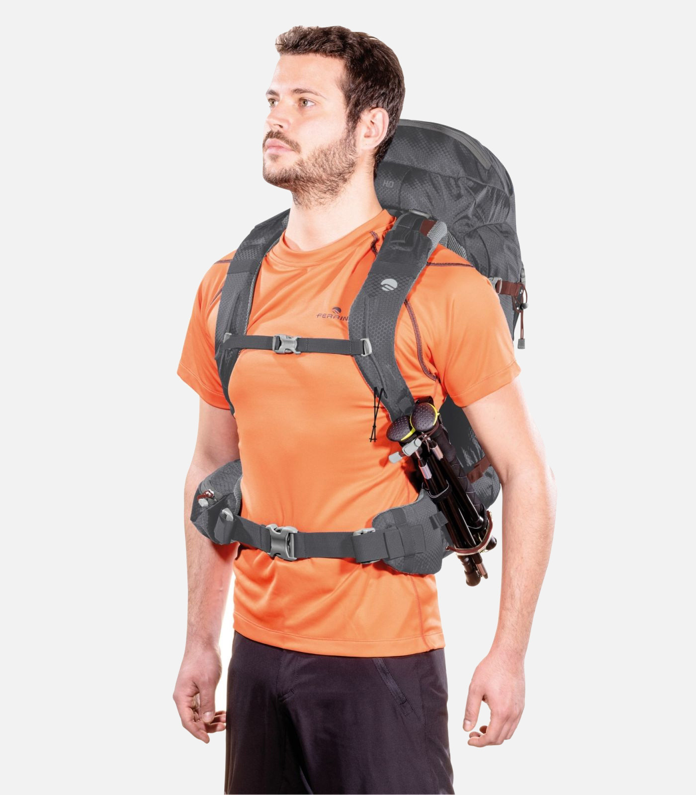 Long distance hiking backpack with mesh back FERRINO