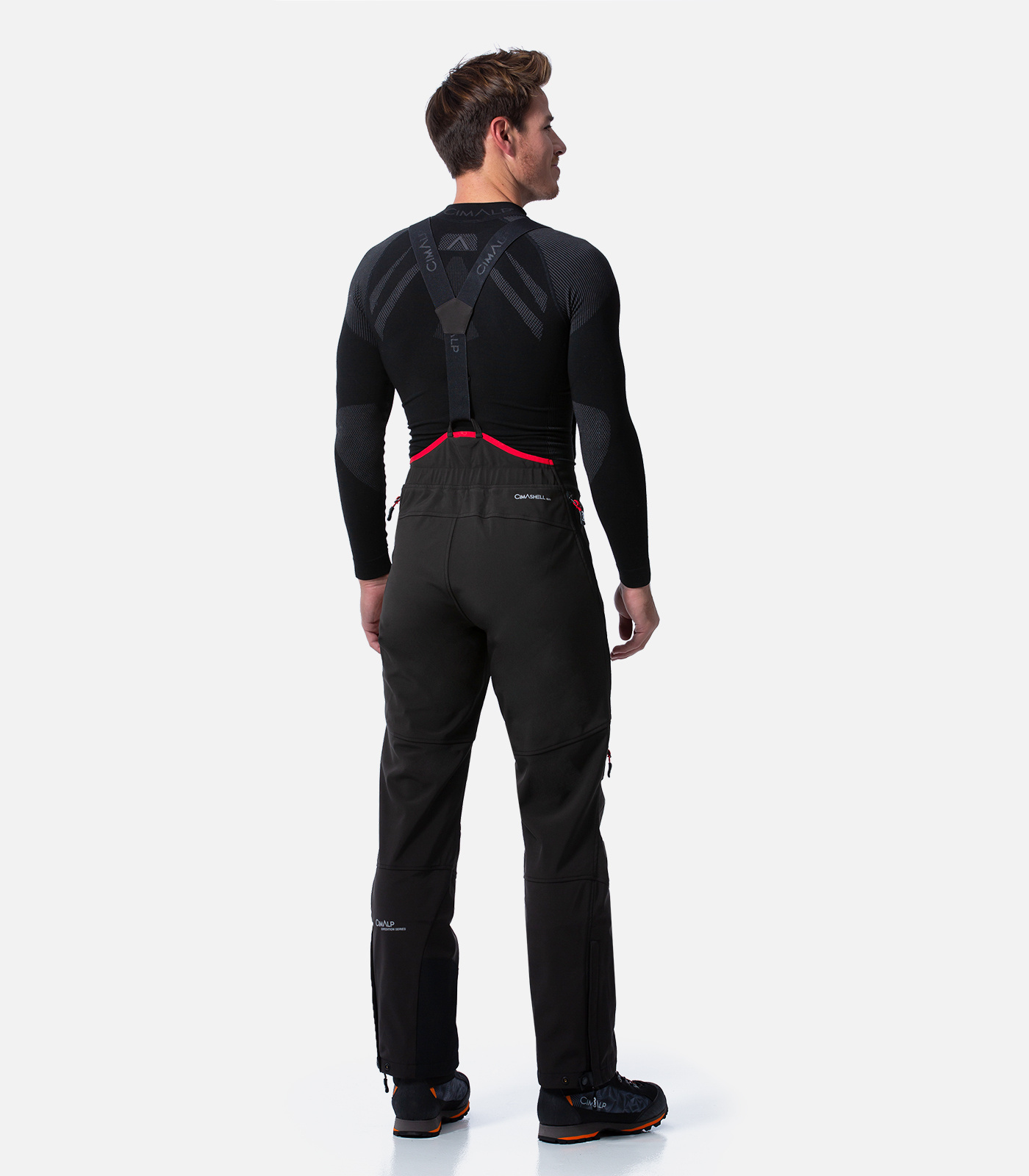 Softshell trousers with side openings