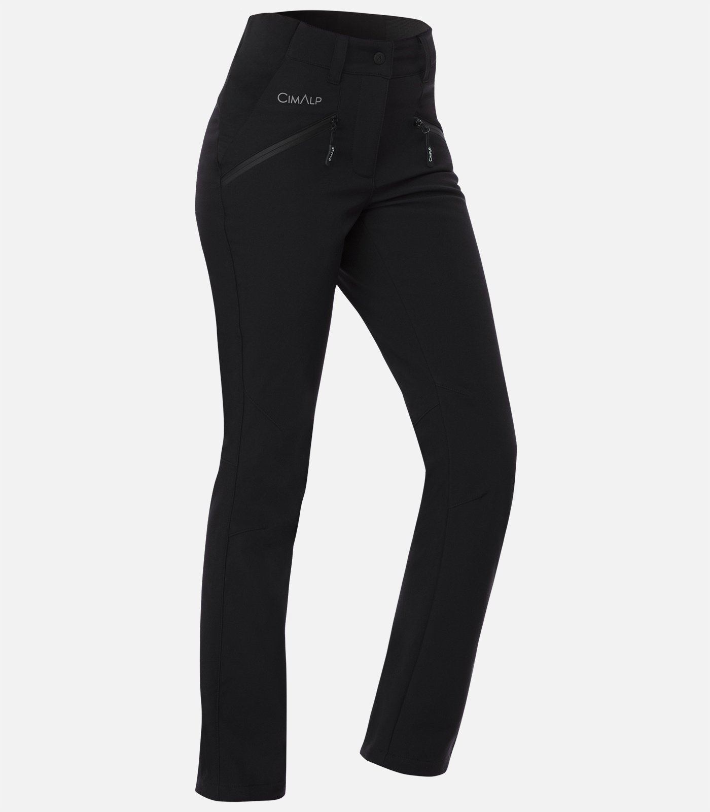 Poivre Blanc Womens Softshell Short Leg Ski Pant in Black