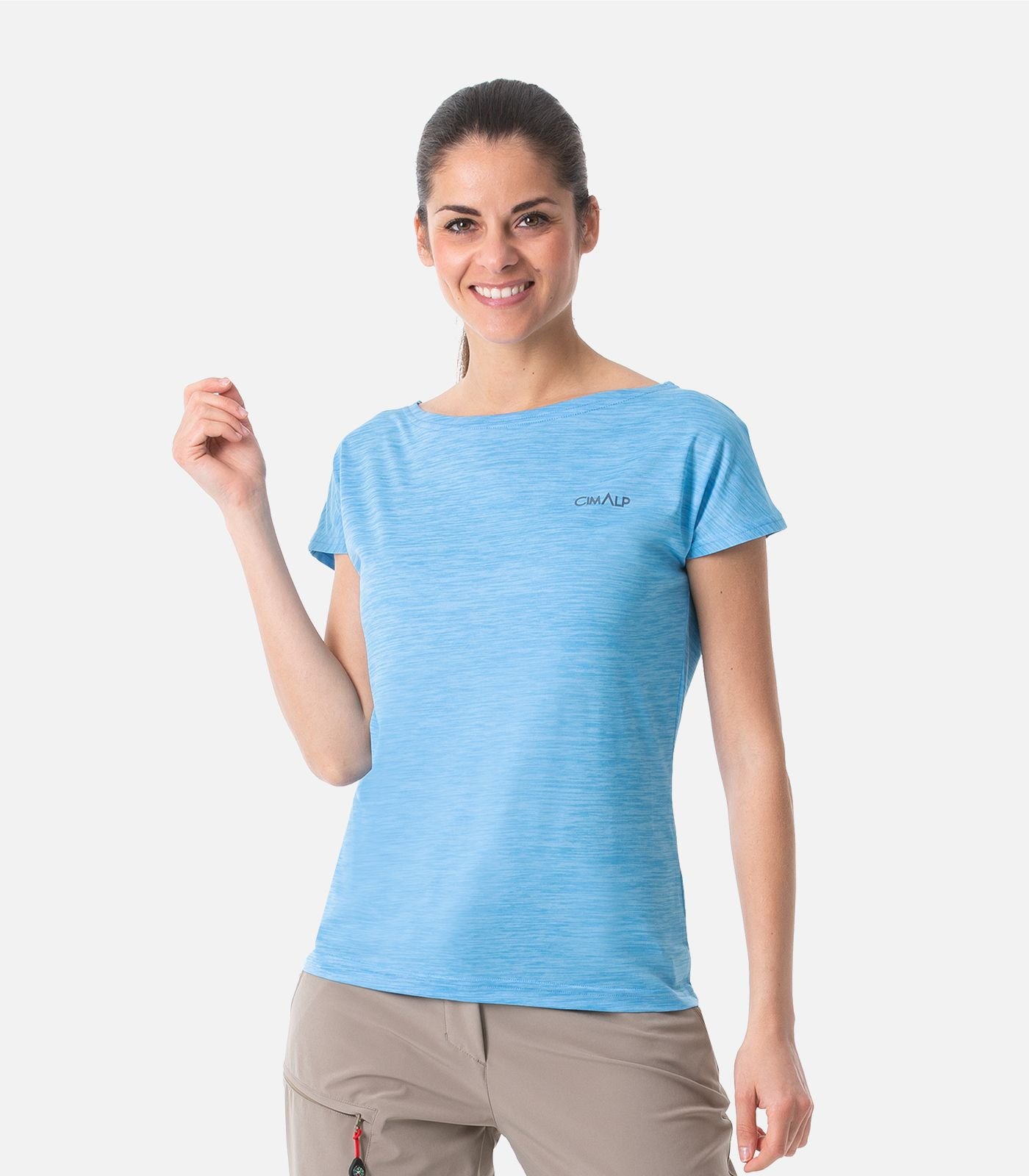 Camiseta de cuello ancho Smart-Dry transpirable