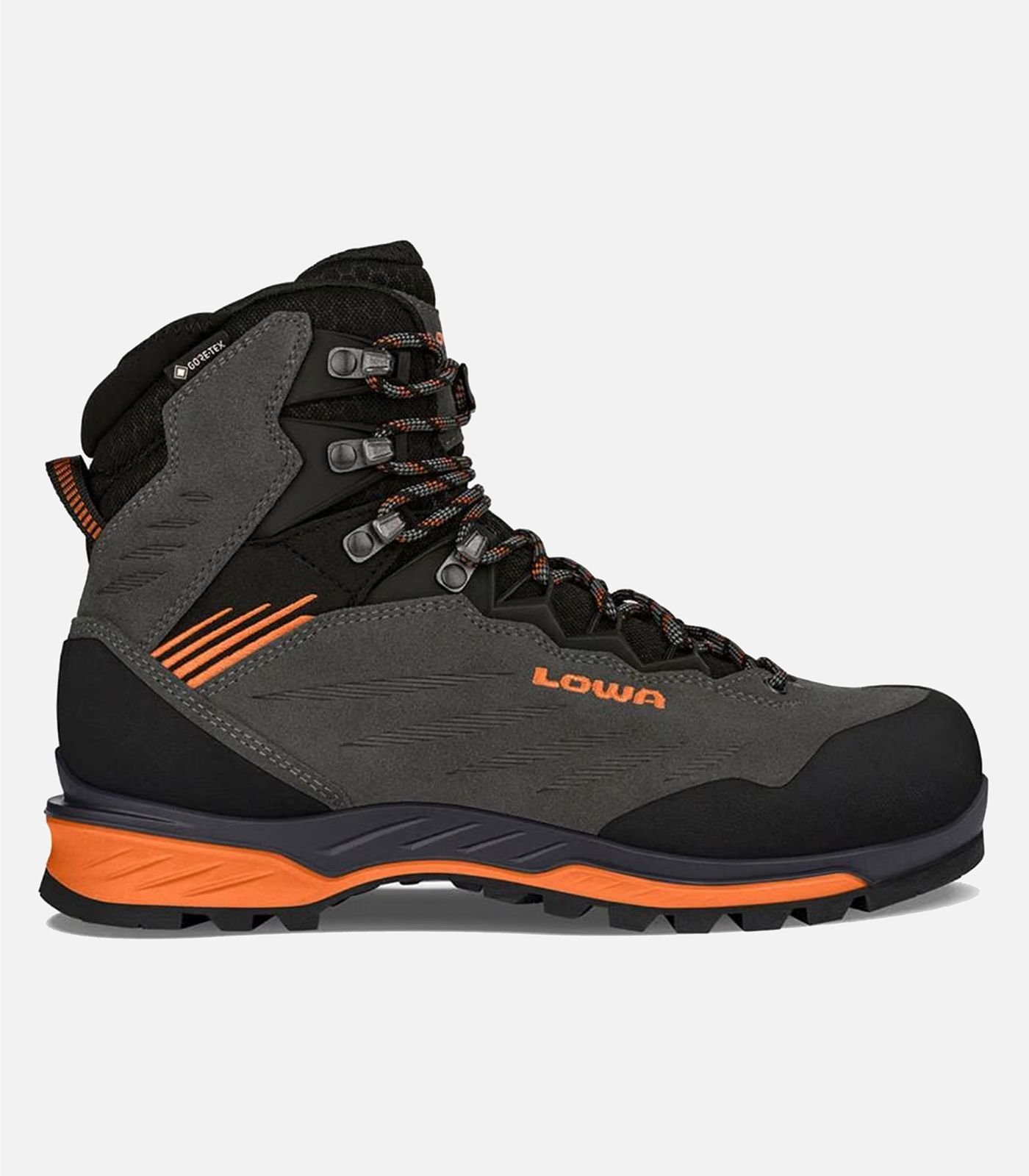 Lightweight mountaineering shoes compatible with crampons.
