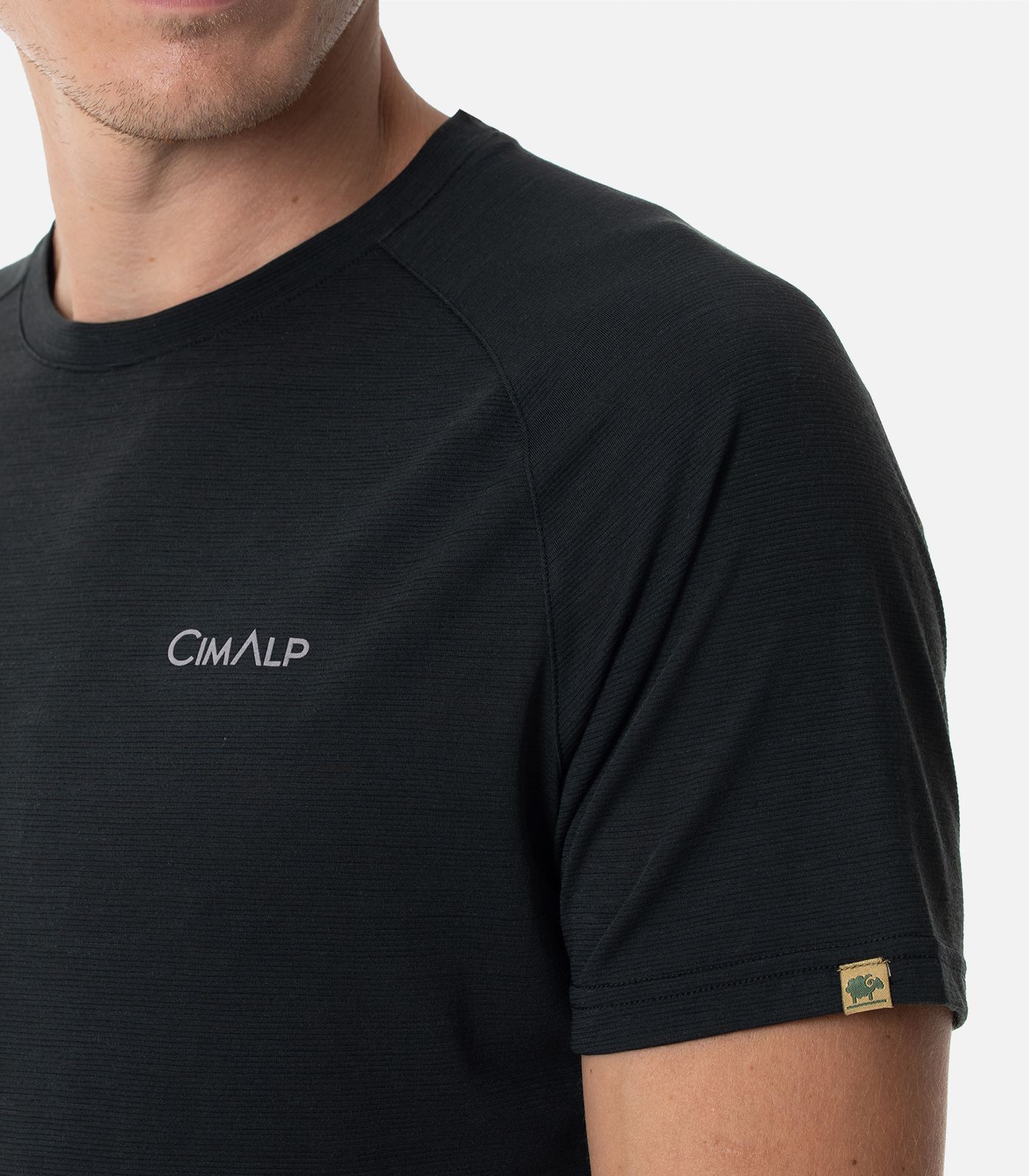 T-shirt in lana Merino a maniche corte