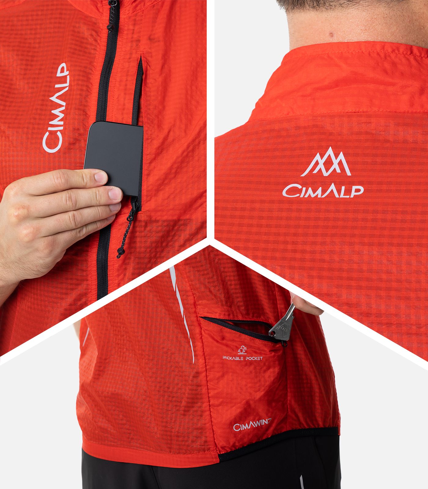 Gilet coupe-vent ultra-léger