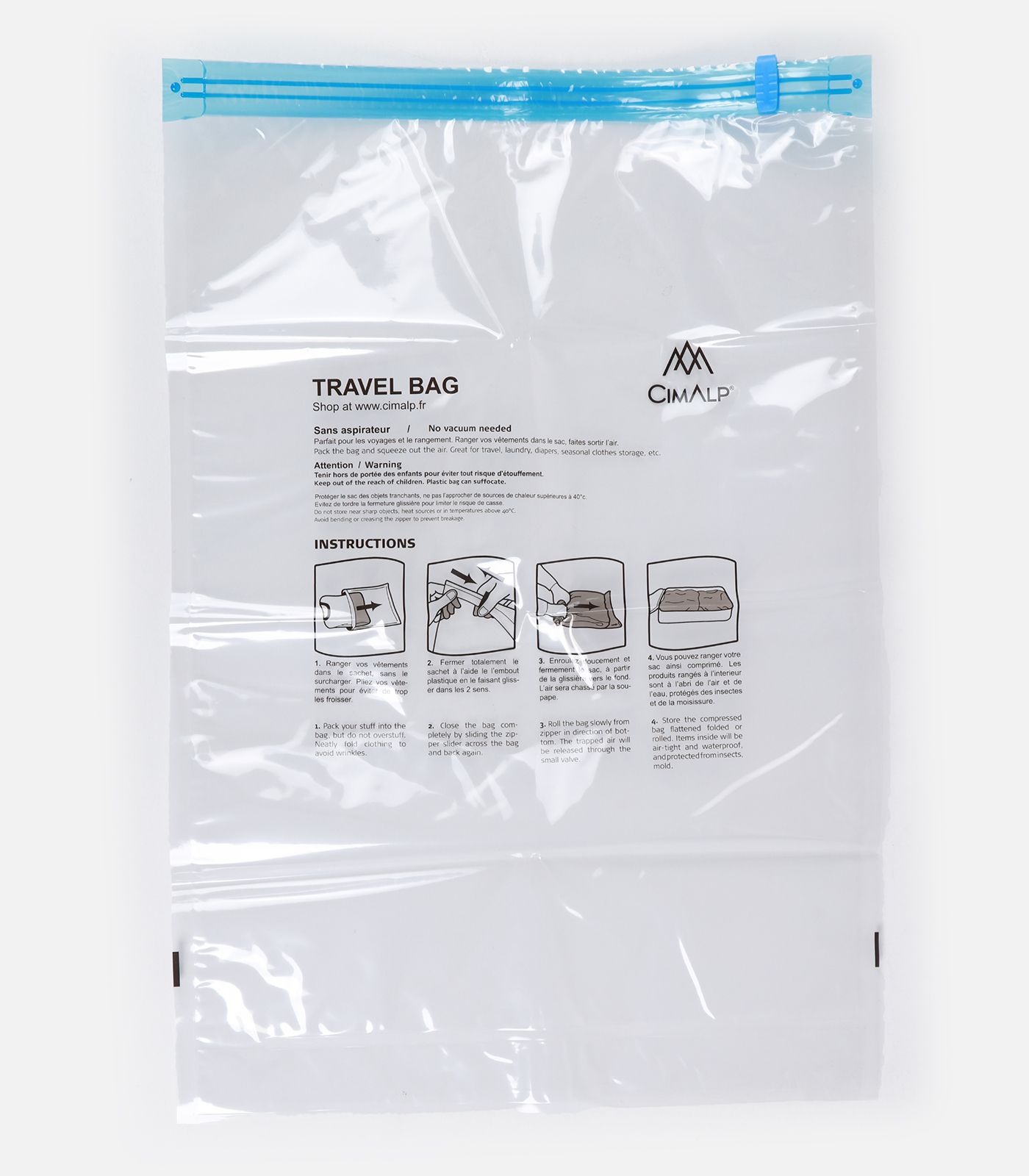 Pack de 4 sacs compression vide d'air