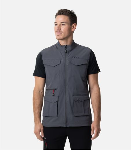 Multi-pocket stretch waistcoat