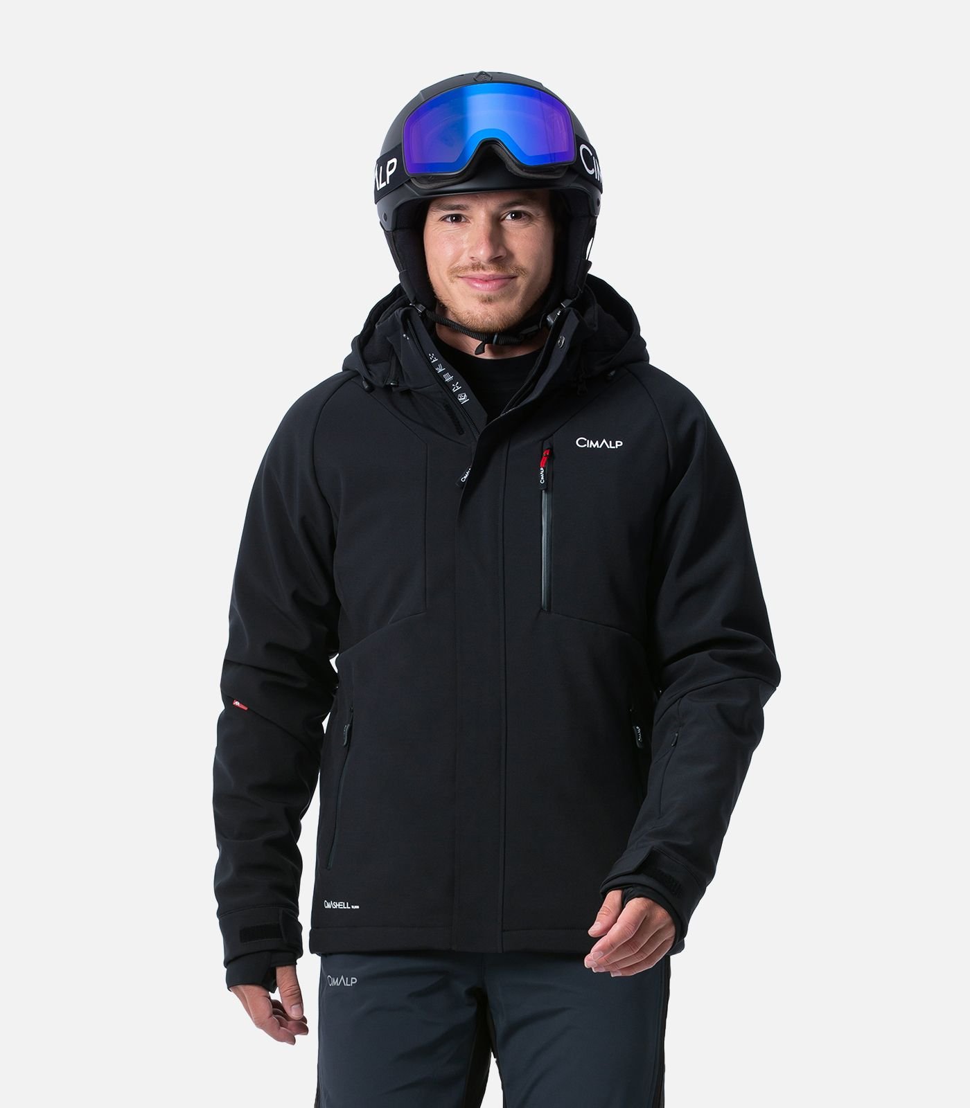 Warm and technical softshell ski jacket