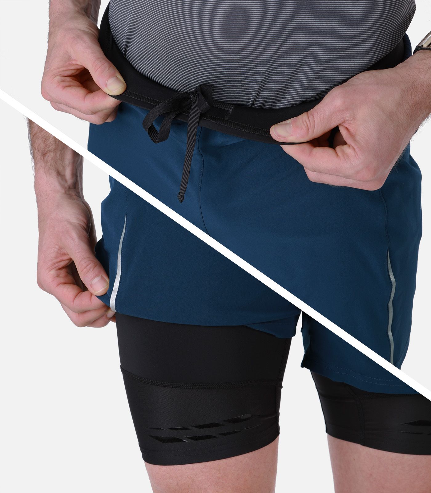 Pantalón corto de trail running 2 en 1 3D-FLEX
