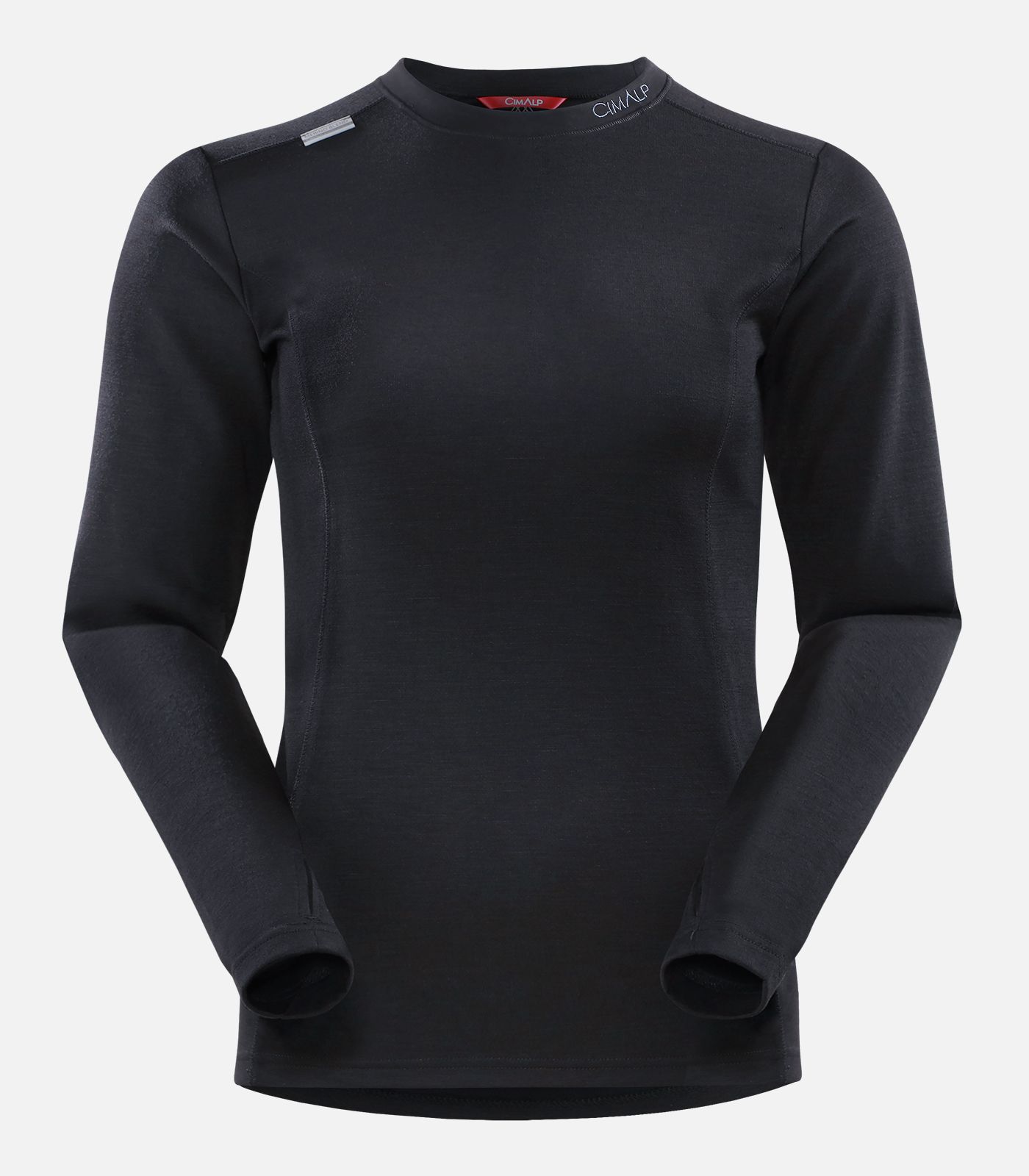 MERINO TOP Negro Camiseta interior termica de lana merina