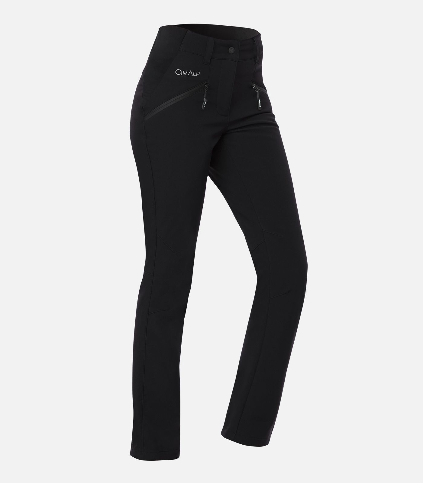 QUEBEC Noir Femme Pantalon Softshell chaud et impermeable