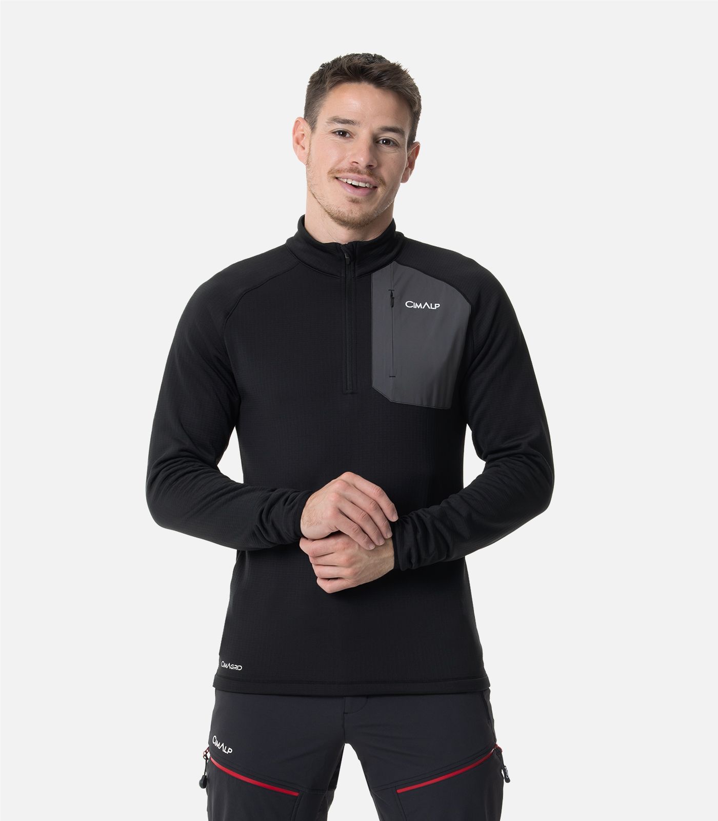 Polaire technique chaude & stretch à col zippé