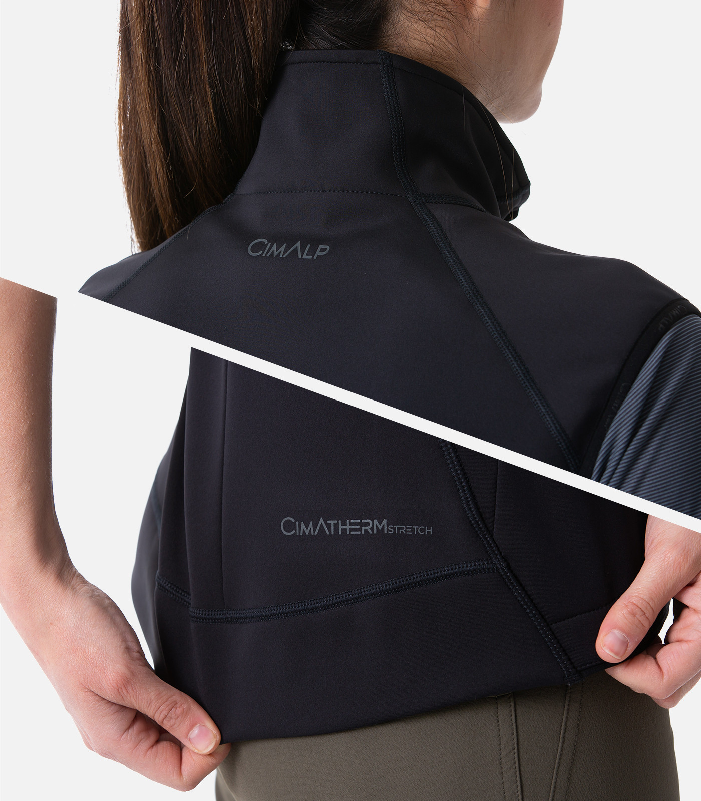 Gilet in pile con inserti rinforzati da Donna | CIMALP