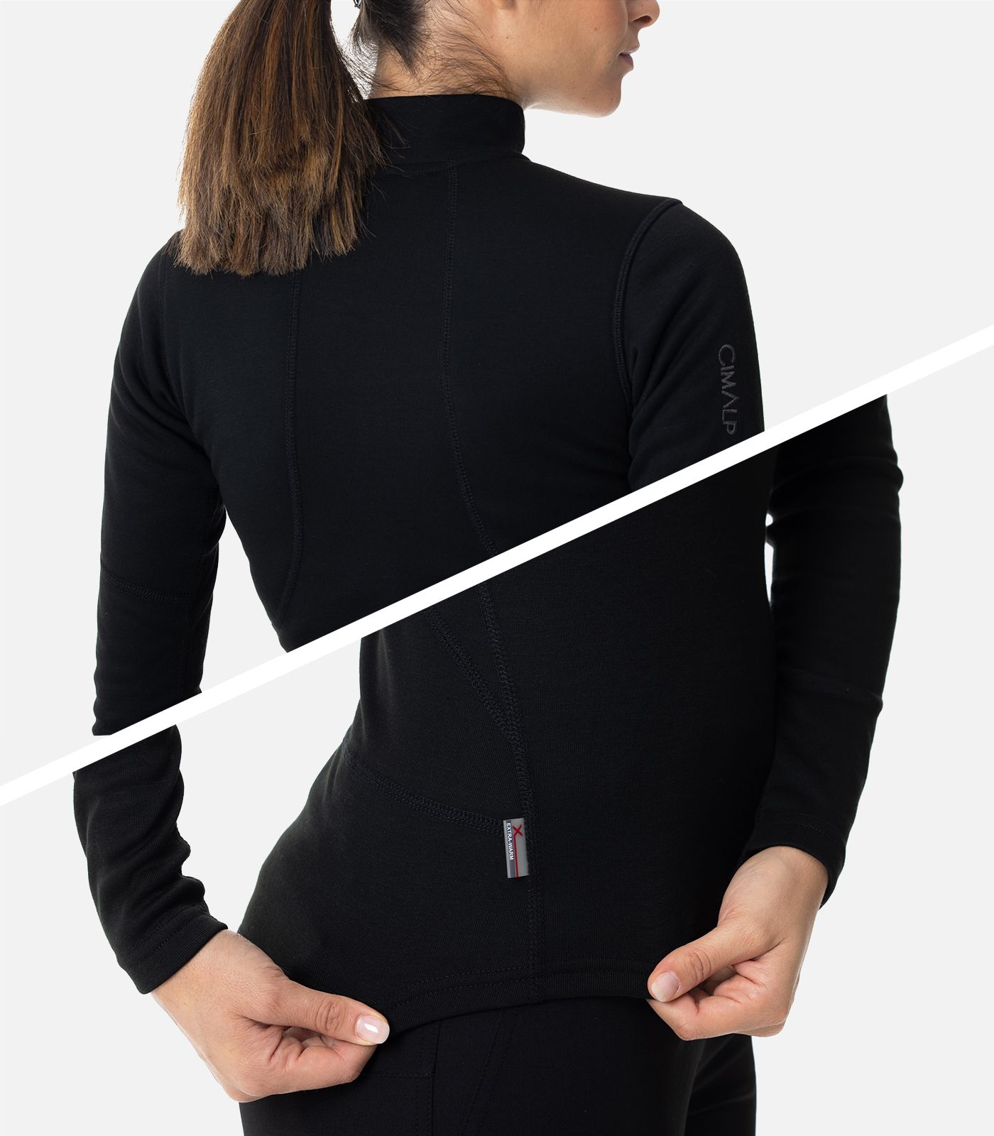 Sous-vêtement extra-chaud à col montant zippé