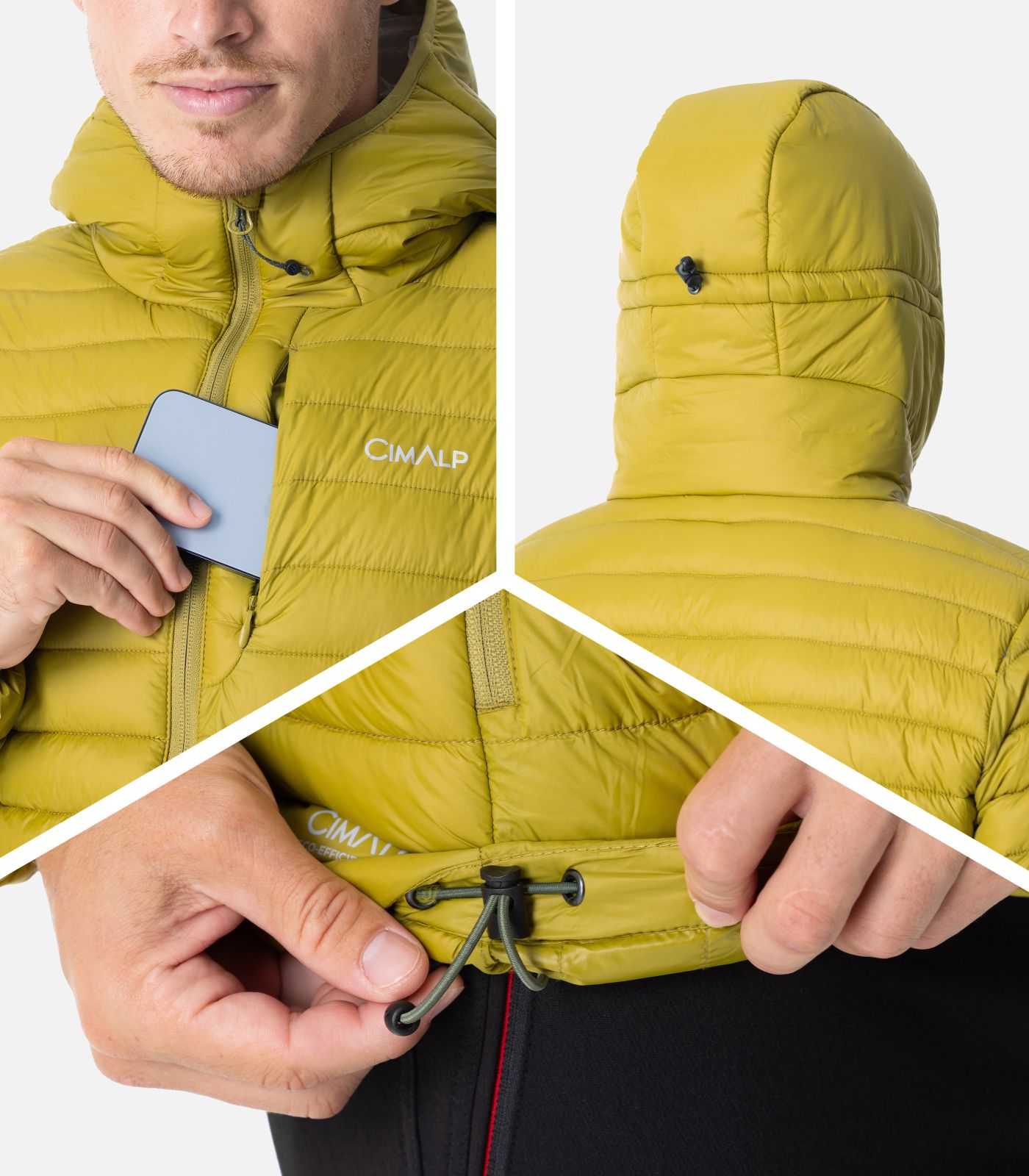 Doudoune à capuche chaude en duvet Cimaloft®