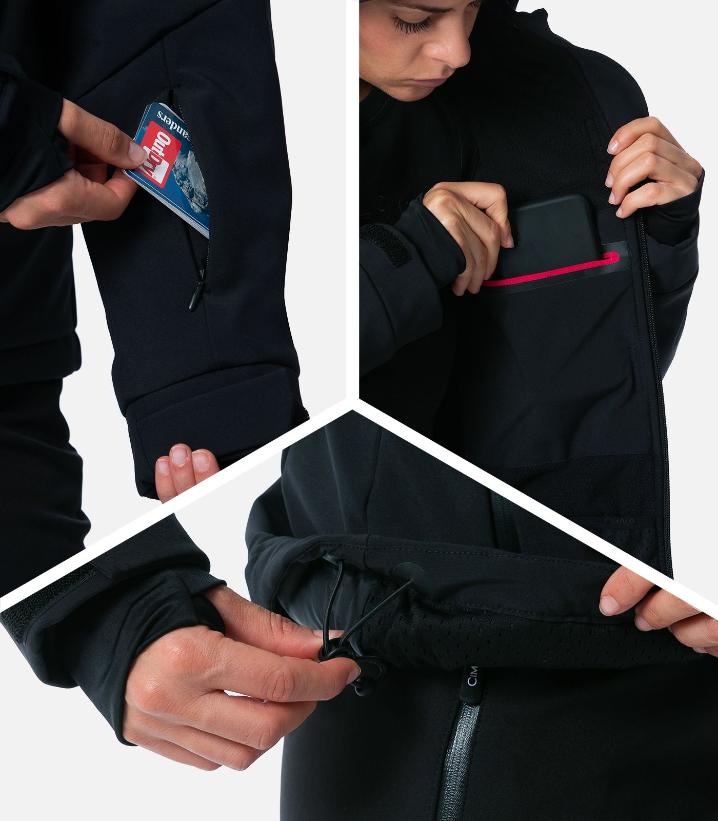 Chaqueta de esquí softshell cálida y técnica