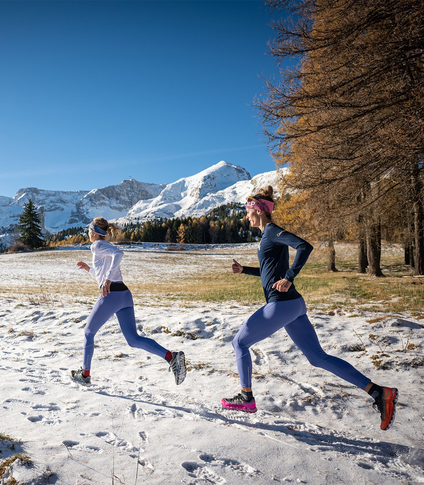 Collant de trail running + ceinture multi-poches