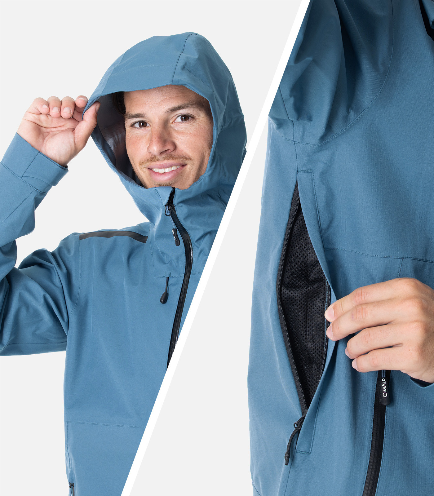 Veste de randonnée imperméable et coupe-vent en CimaShell®