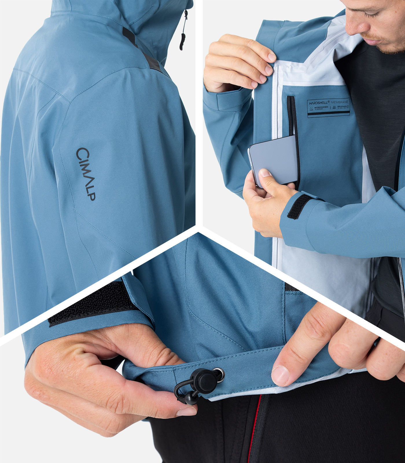 Veste de randonnée imperméable et coupe-vent en CimaShell®