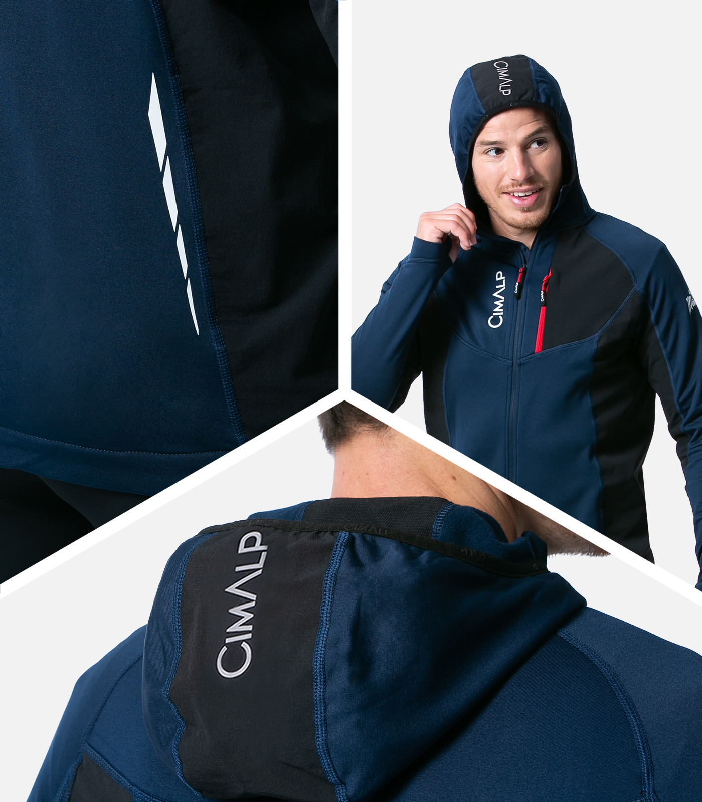 Warme Trailrunning-Jacke mit Stretch