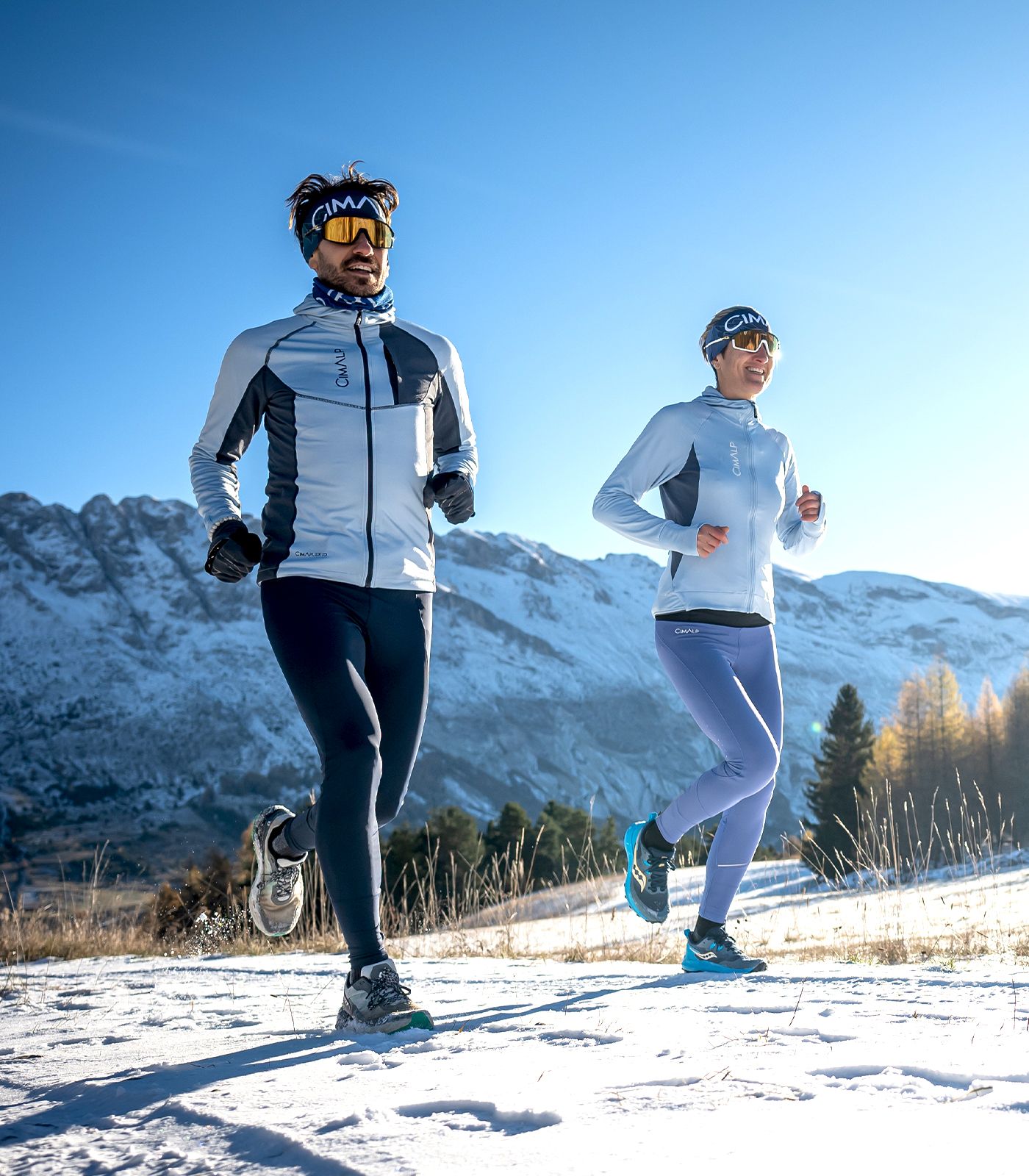 Collant de trail running + ceinture multi-poches