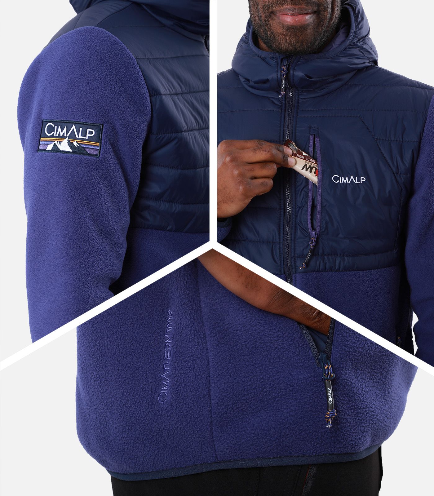 Chaqueta polar híbrida para hombre | Cimalp