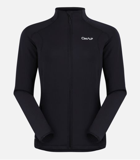 Funktionales Fleece mit Stretch ohne Kapuze