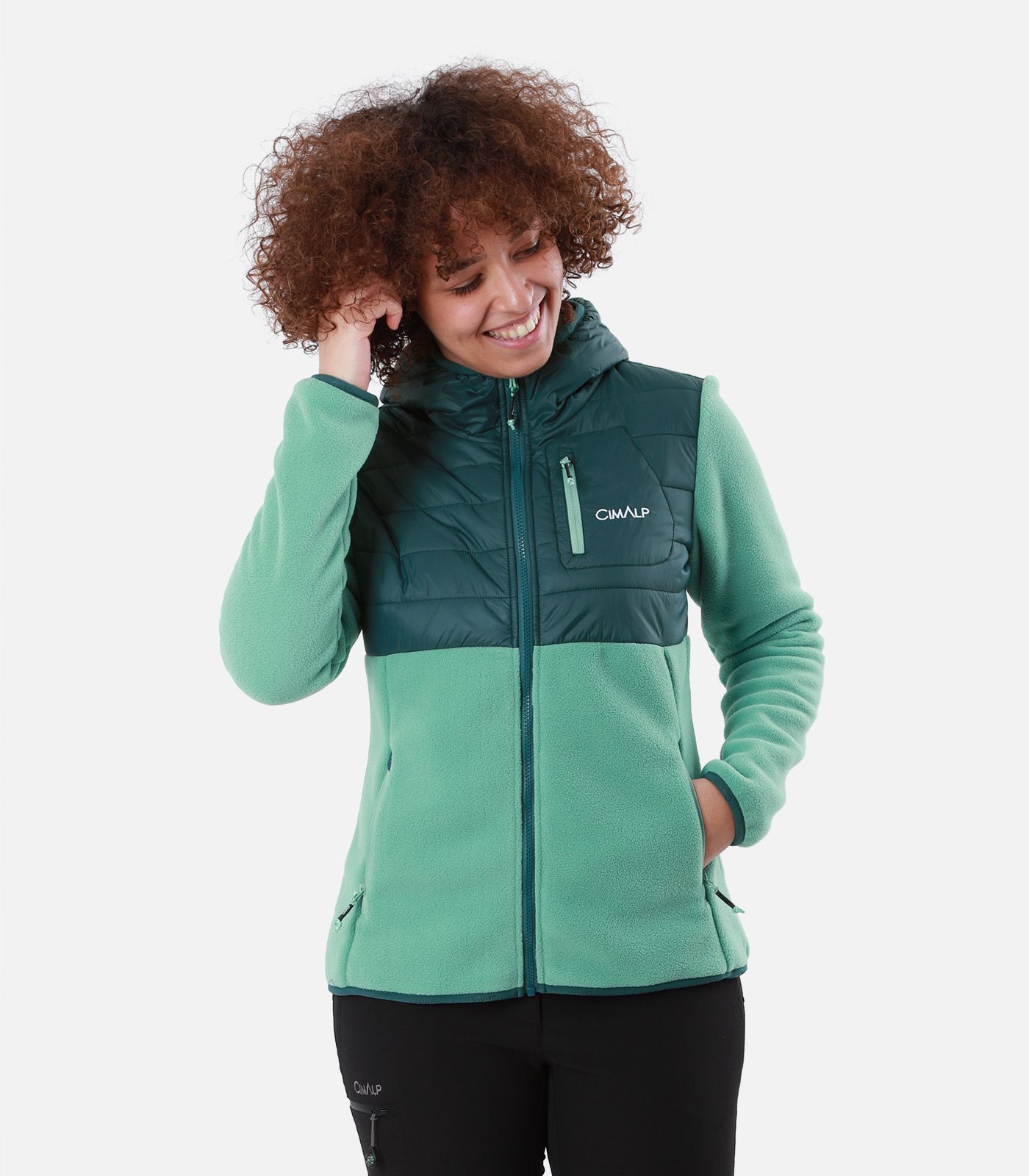 Hybrid-Fleecejacke