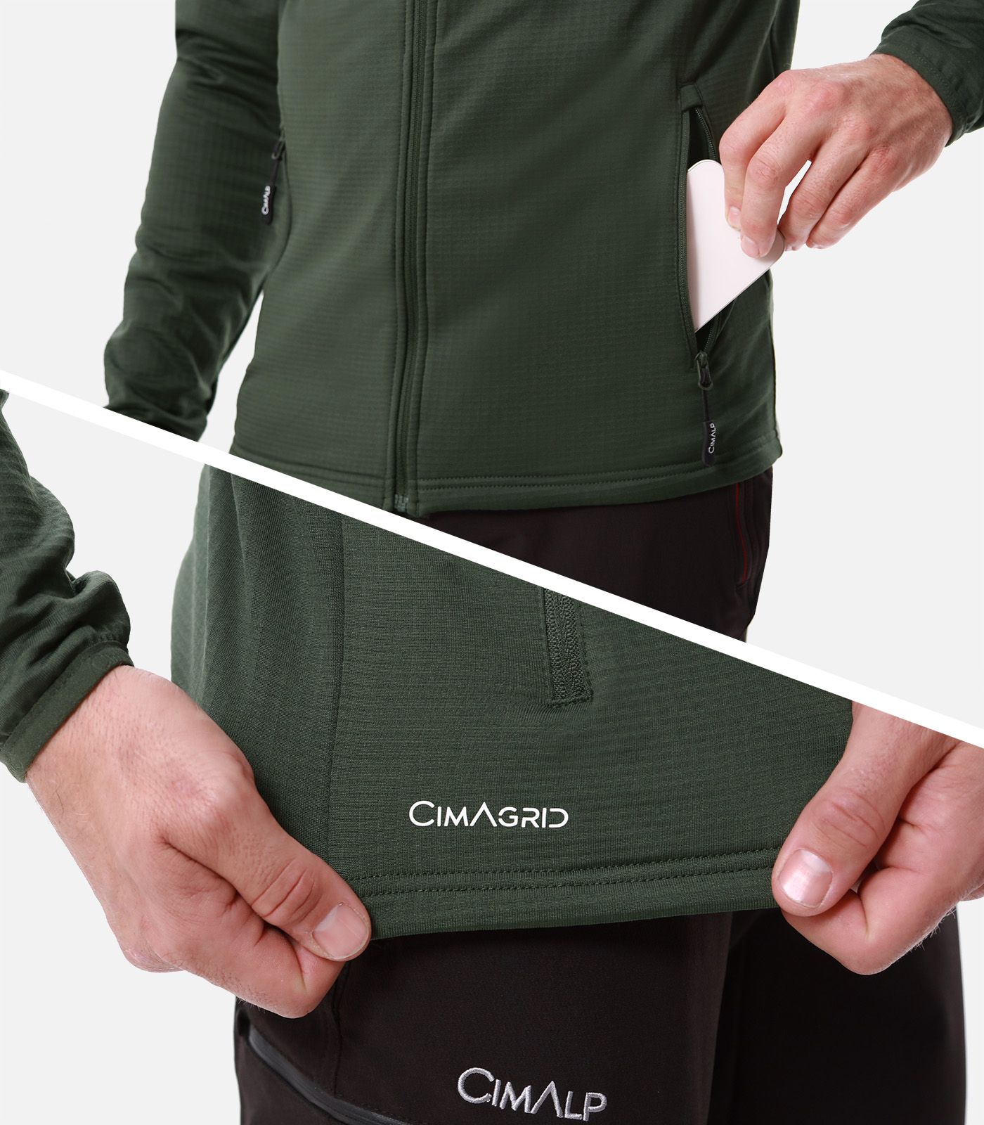 Polaire technique chaude & stretch sans capuche