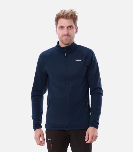 Funktionales Fleece mit Stretch ohne Kapuze