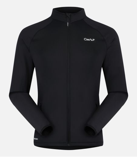 Funktionales Fleece mit Stretch ohne Kapuze