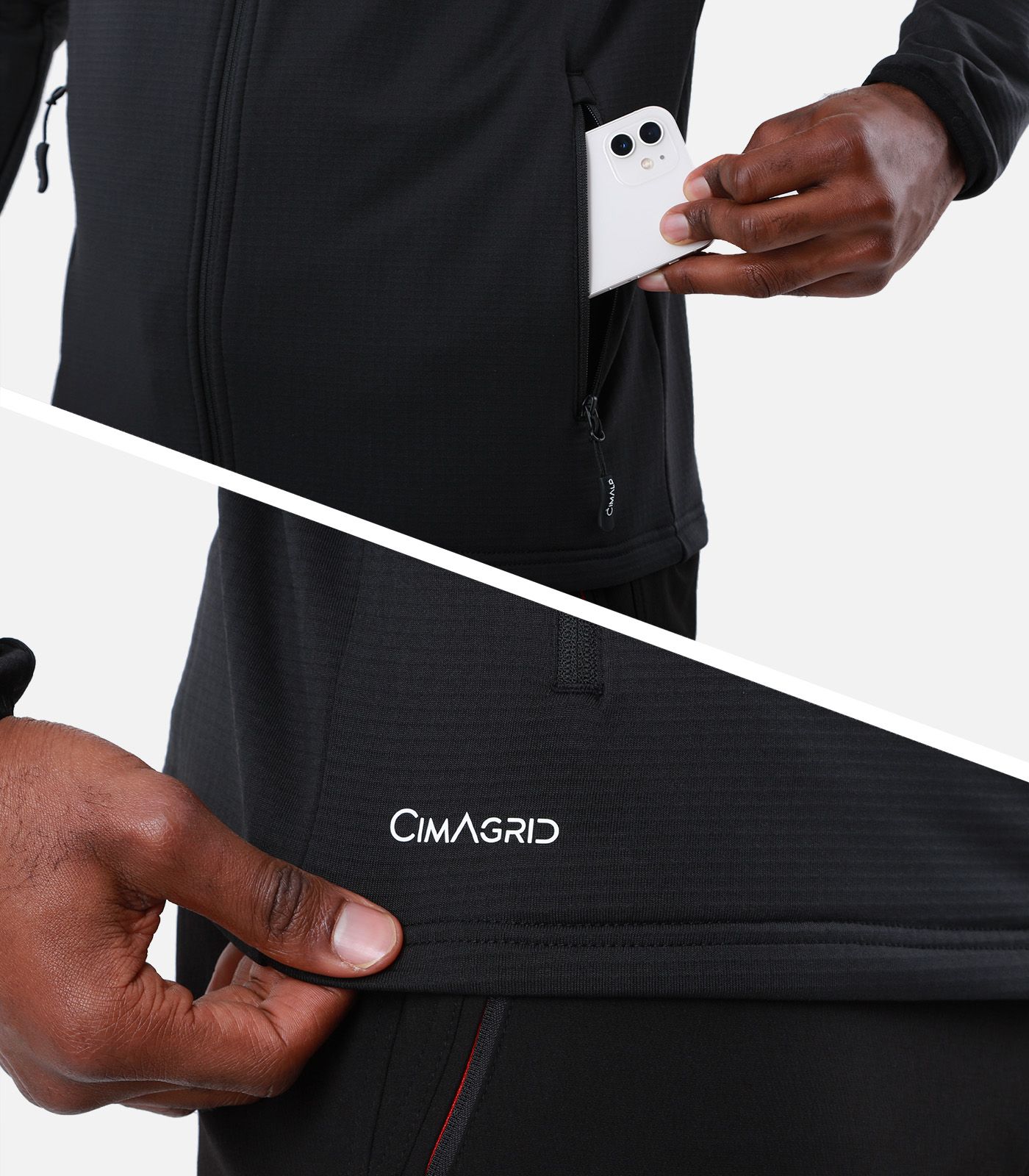 Forro polar técnico cálido y elástico sin capucha