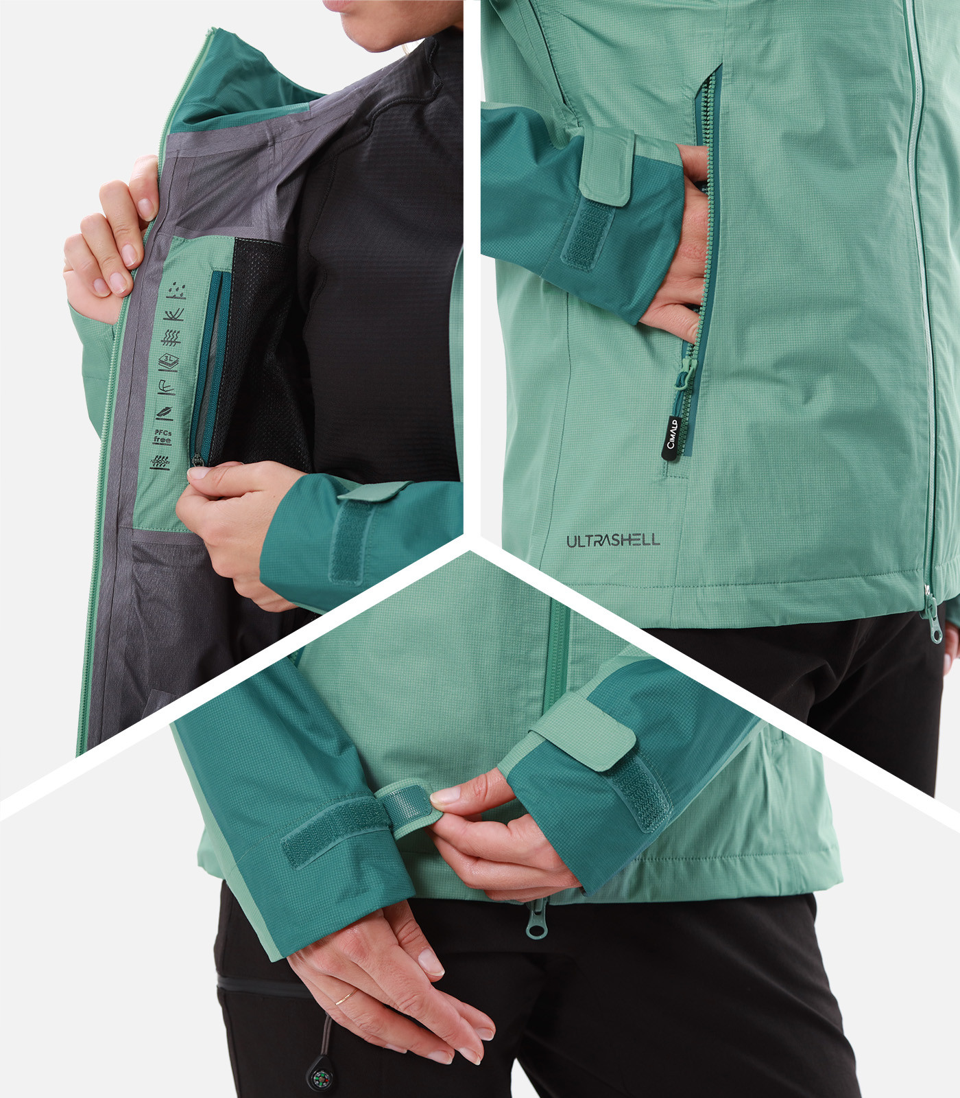 Veste de randonnée imper-respirante en Ultrashell®
