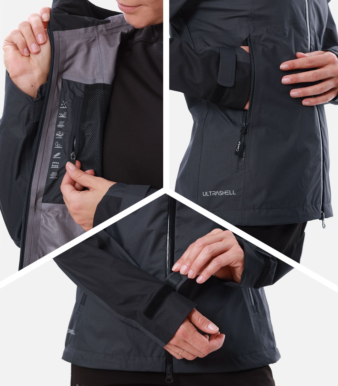 Guscio hardshell da trekking - Impermeabile e traspirante