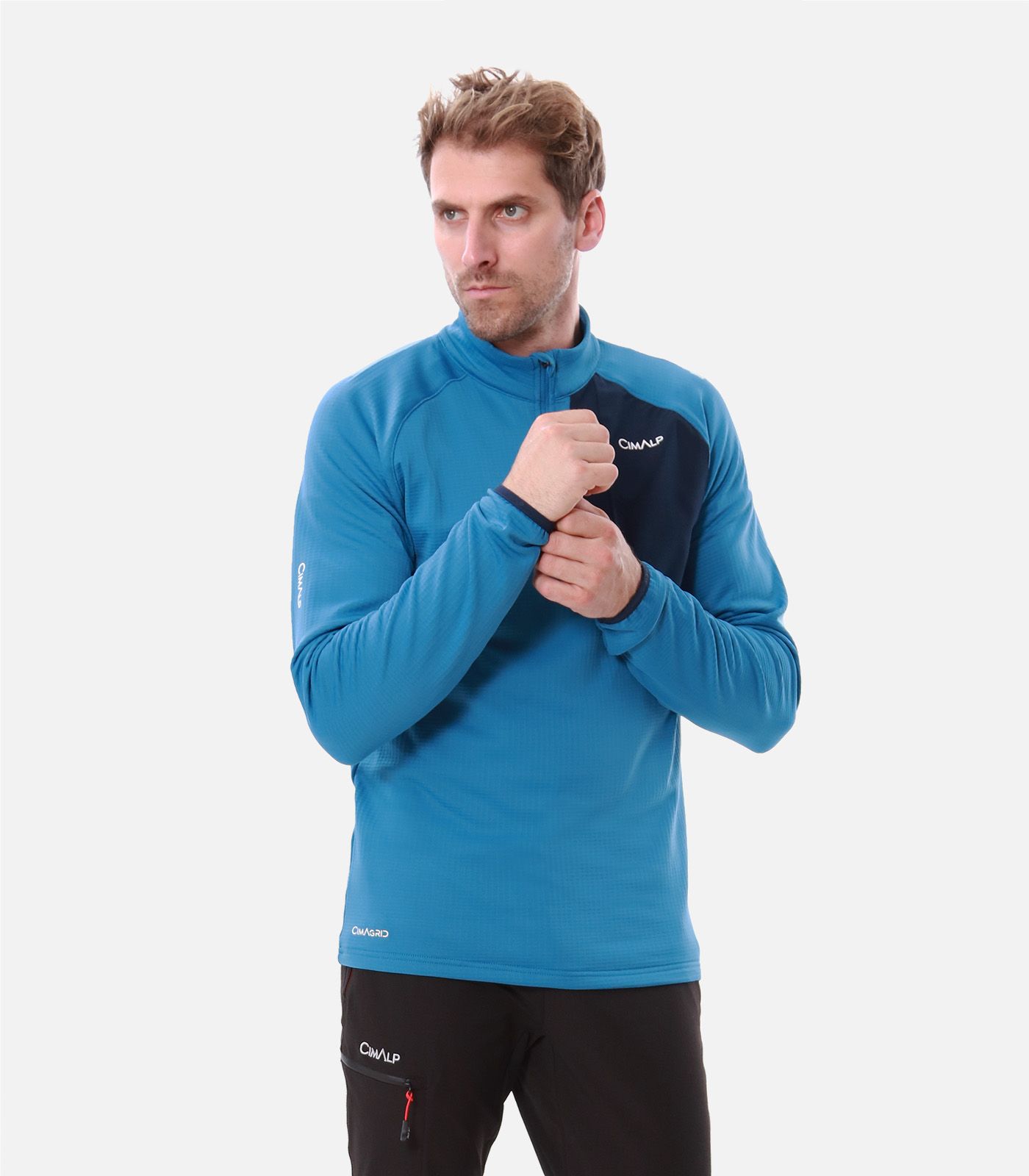 Polaire technique chaude & stretch à col zippé