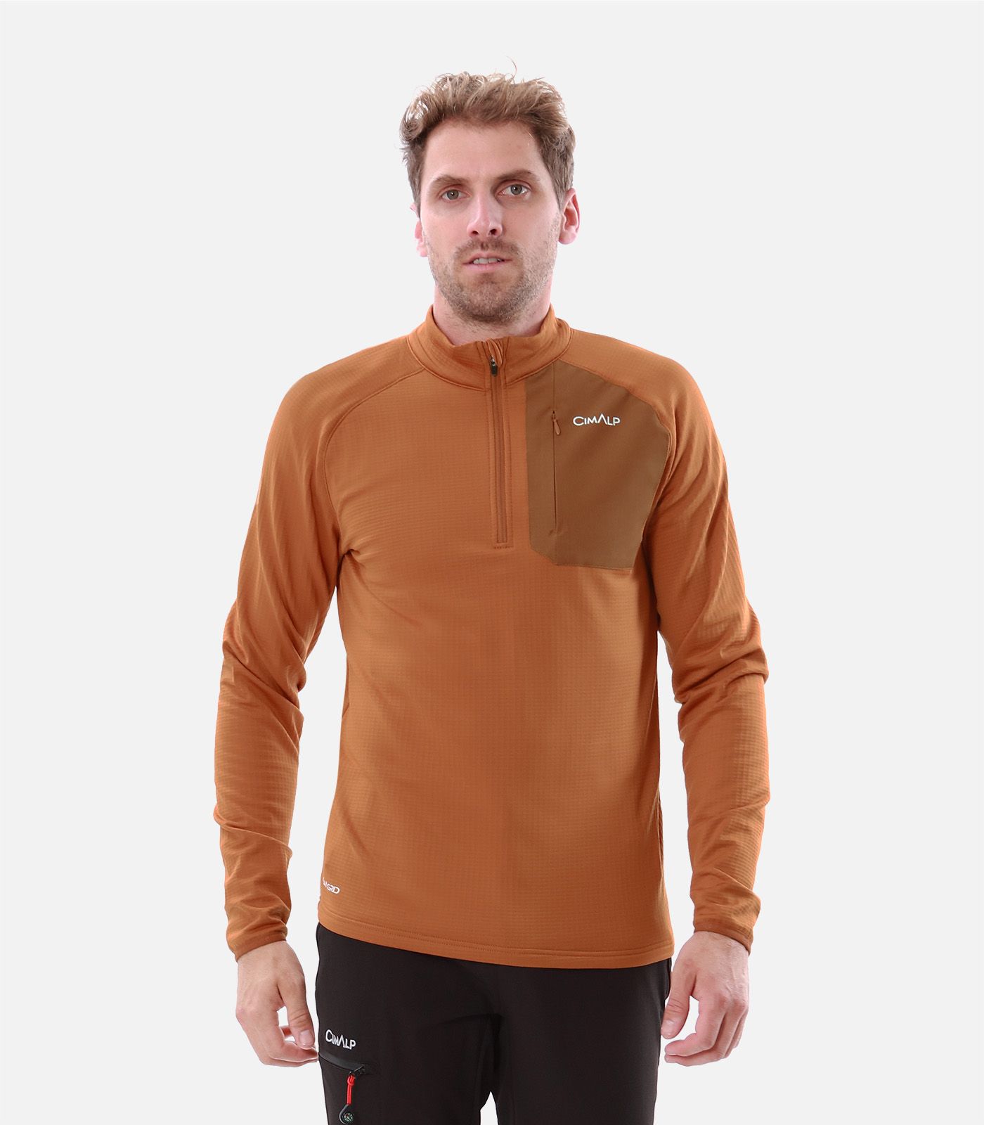 Forro polar técnico cálido y elástico con 1/2 cremallera