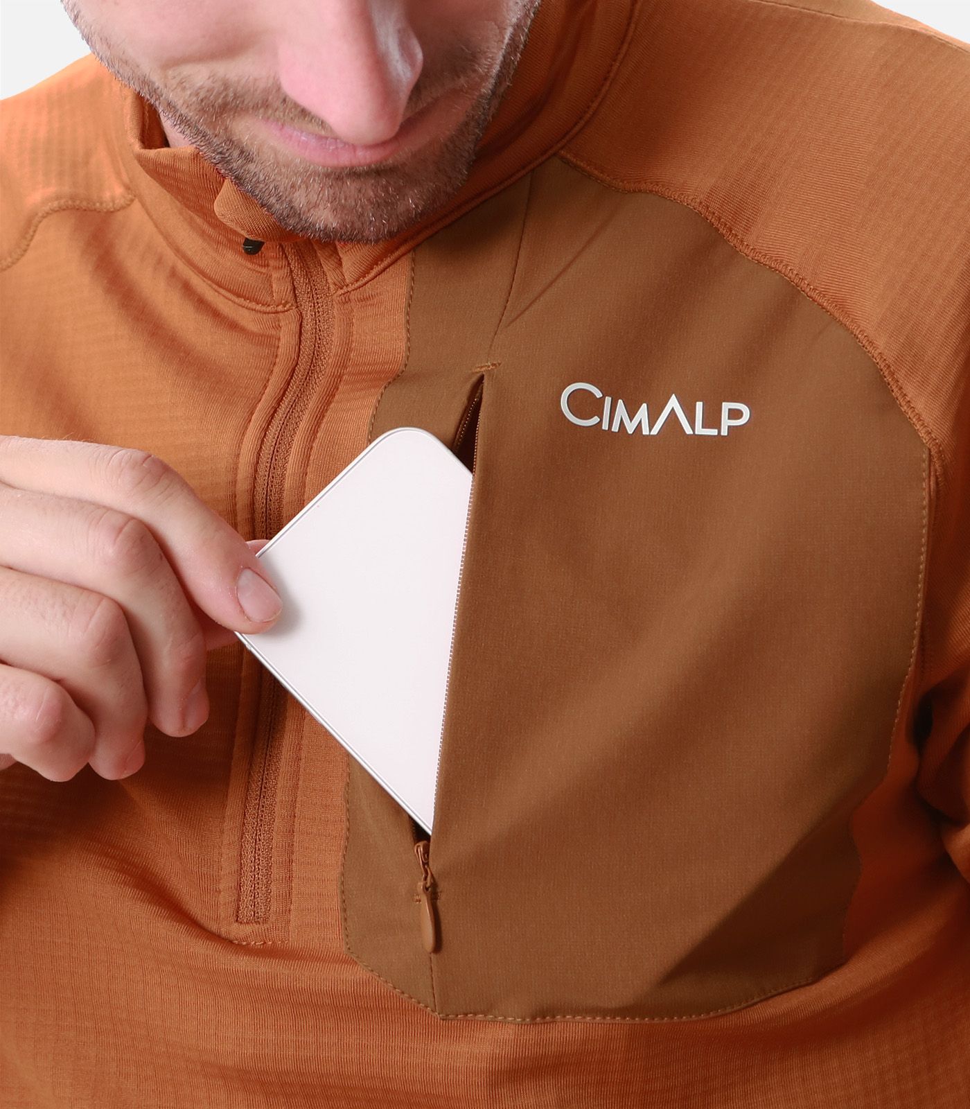 Polaire technique chaude & stretch à col zippé