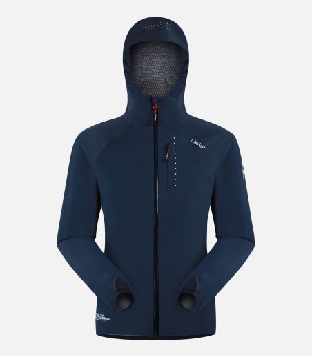 Chaqueta de trail running impermeable y transpirable