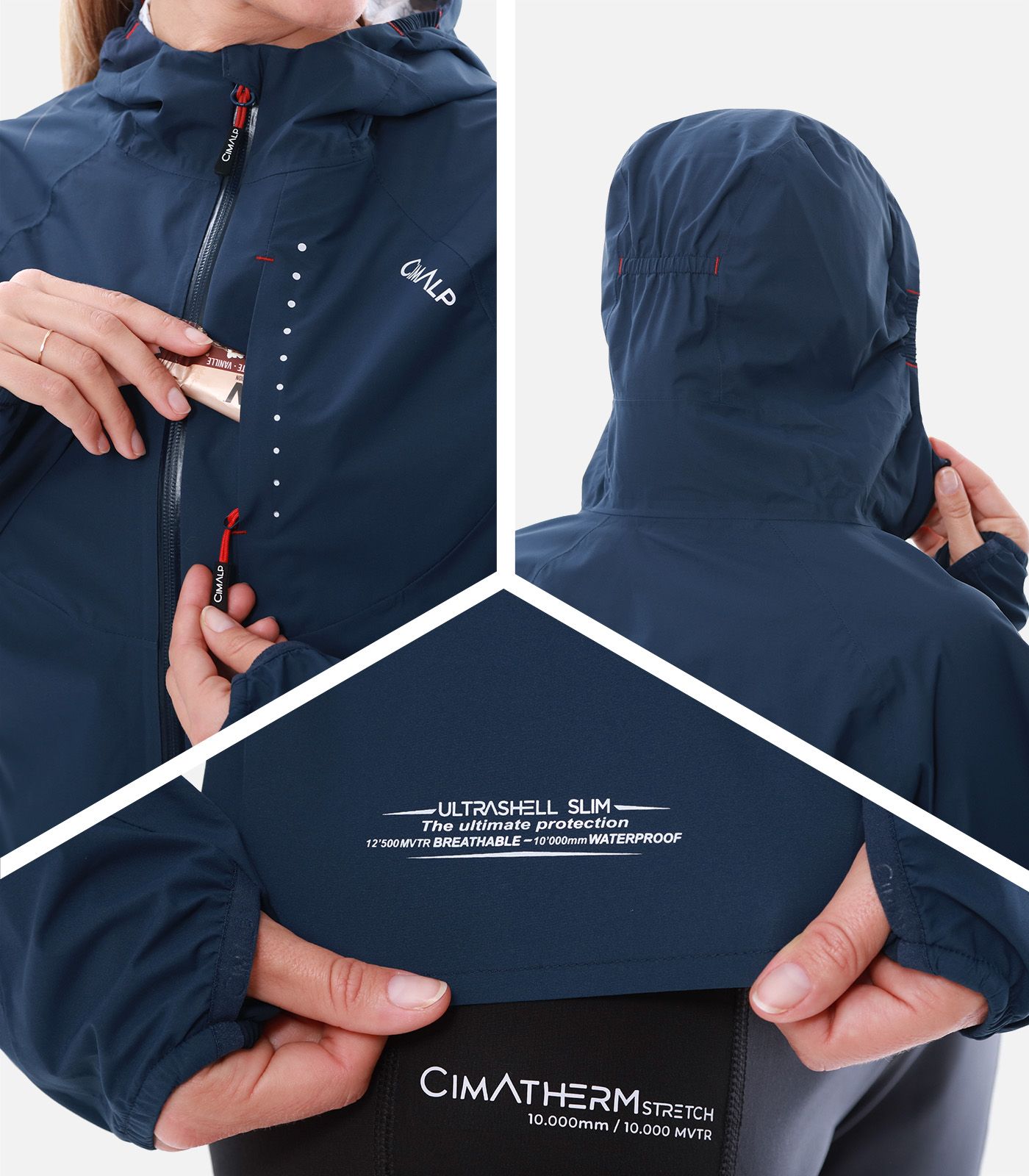 Veste de trail imperméable et respirante