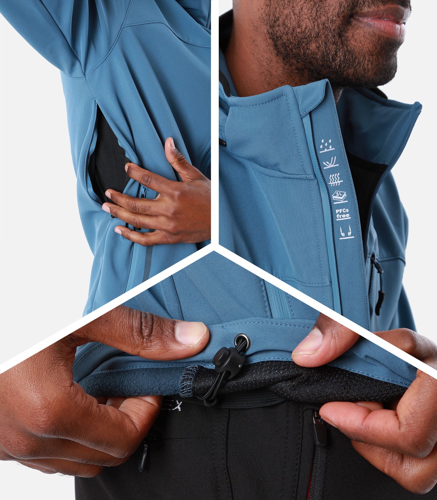 Giacca Softshell 3-layer con cappuccio