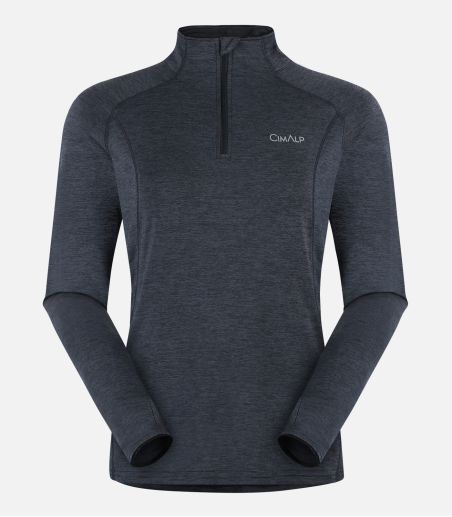 Langärmeliges Trail T-Shirt mit Reißverschluss
