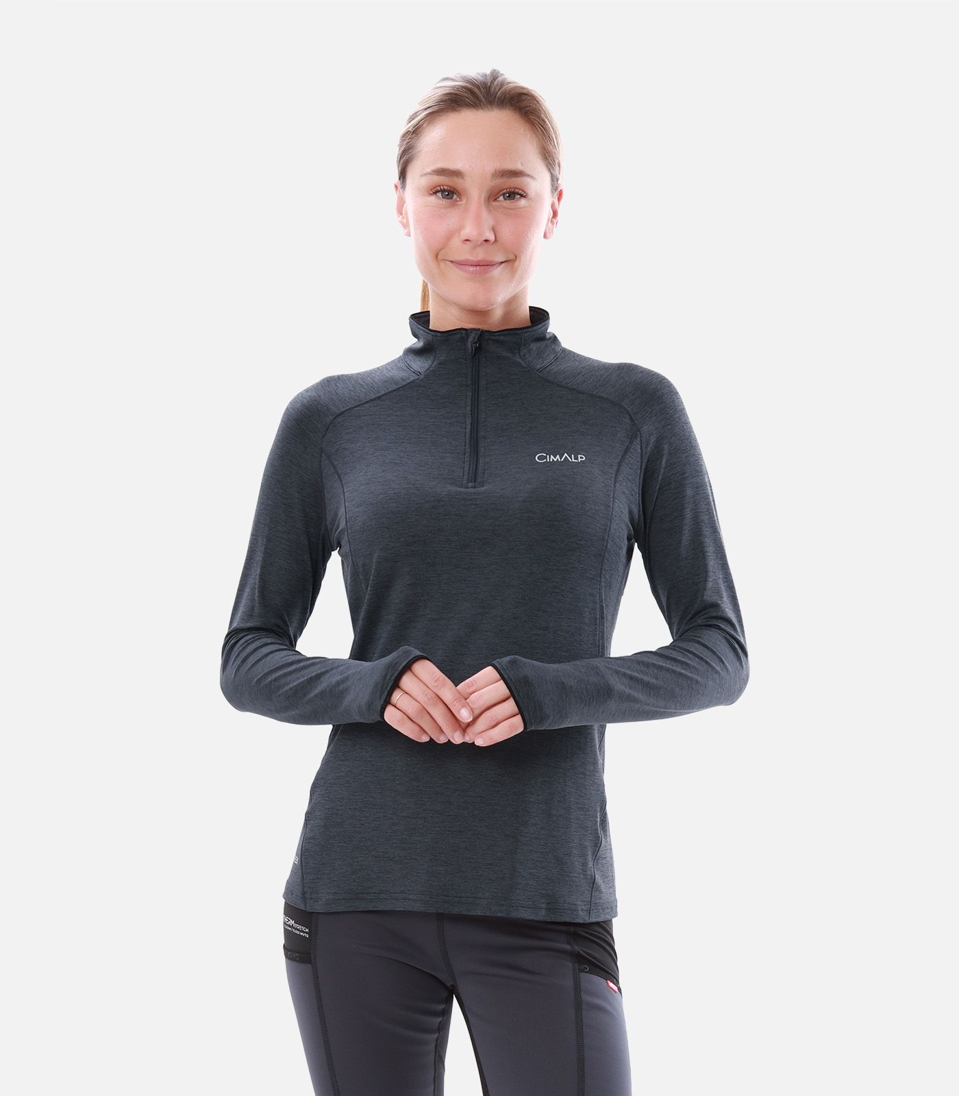 Langärmeliges Trail T-Shirt mit Reißverschluss