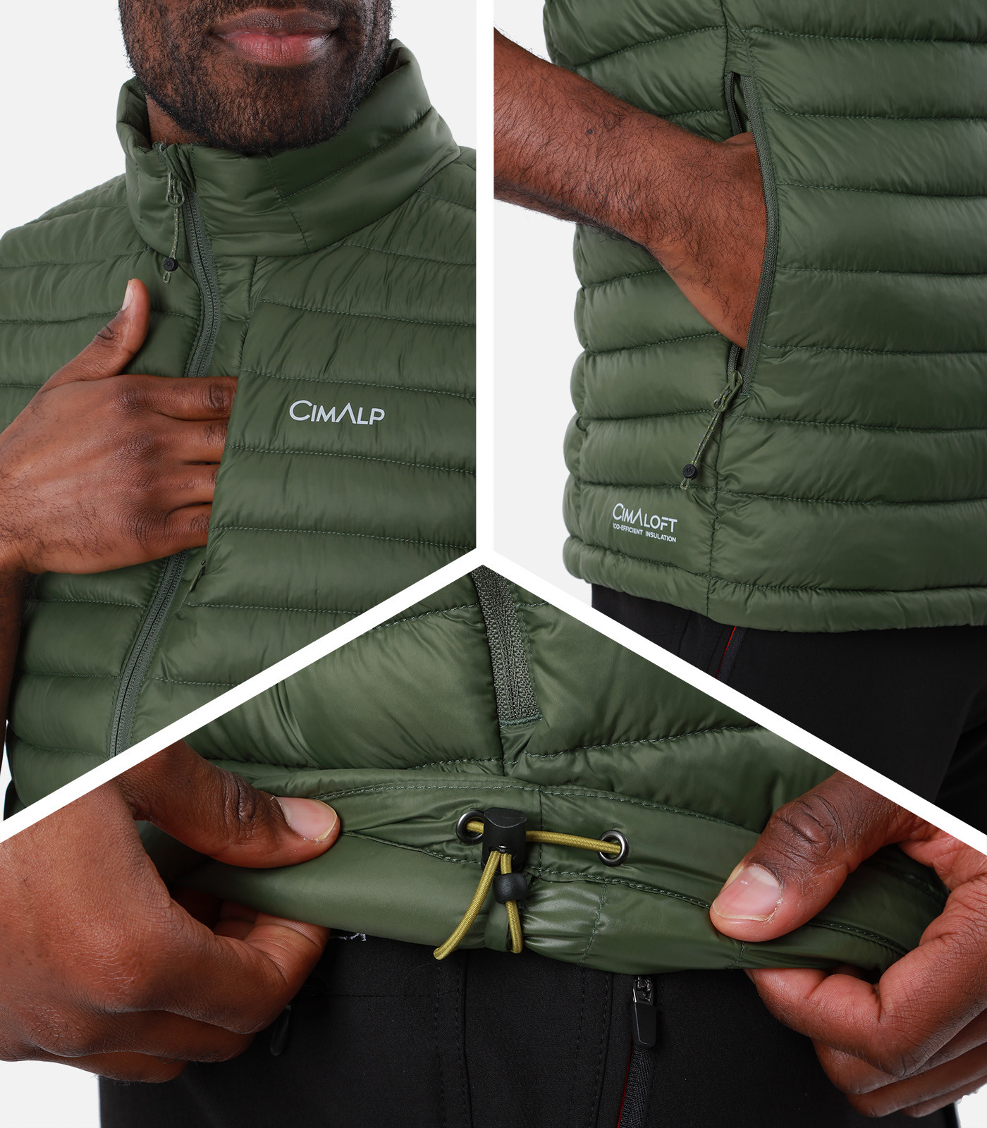 Doudoune sans manches chaude et compacte en Cimaloft®