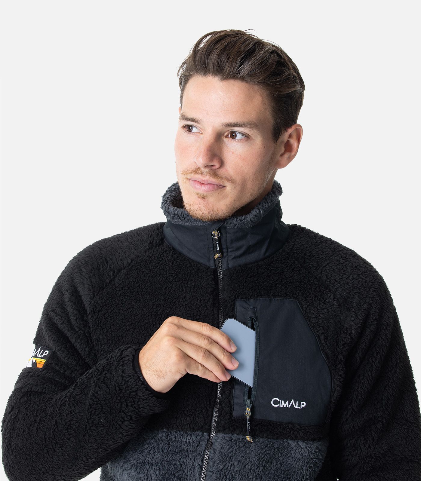 Veste polaire chaude à poils longs
