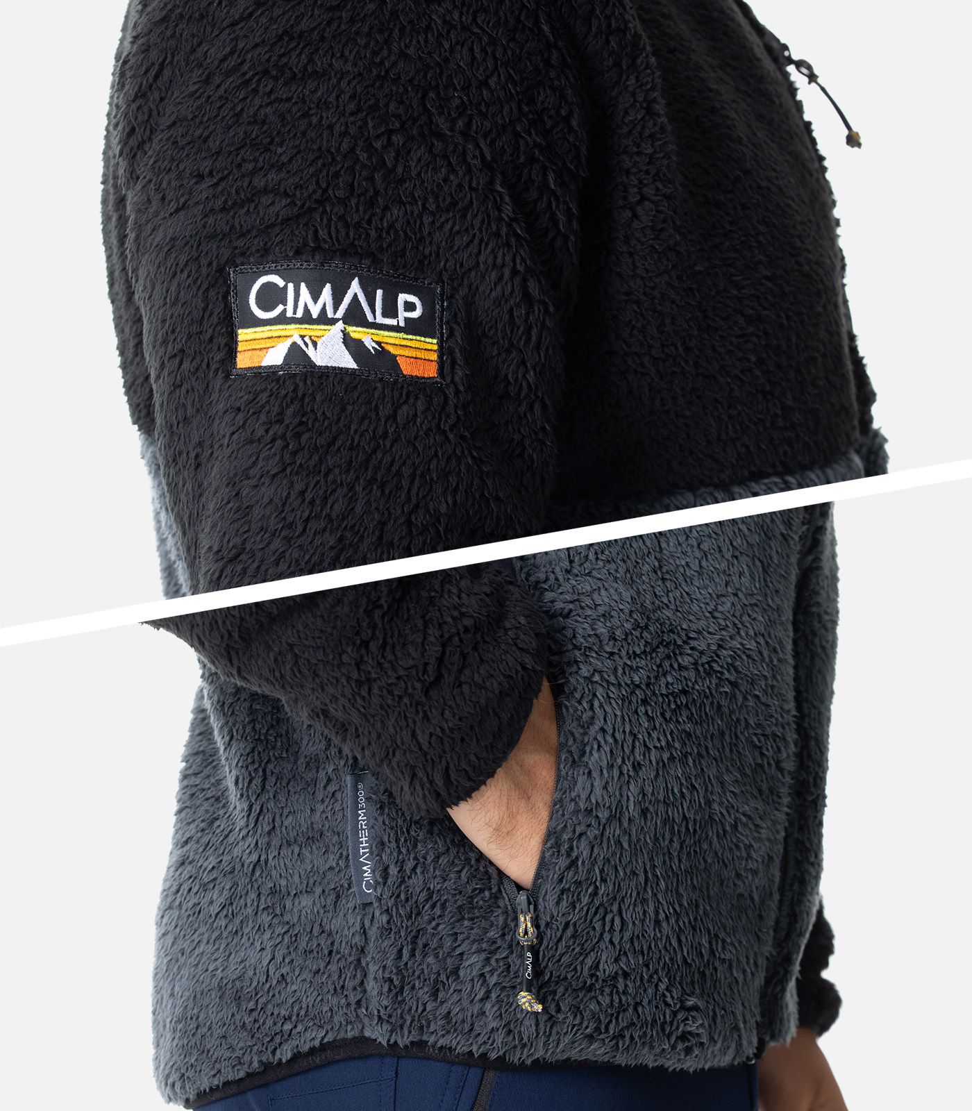 Veste polaire chaude à poils longs