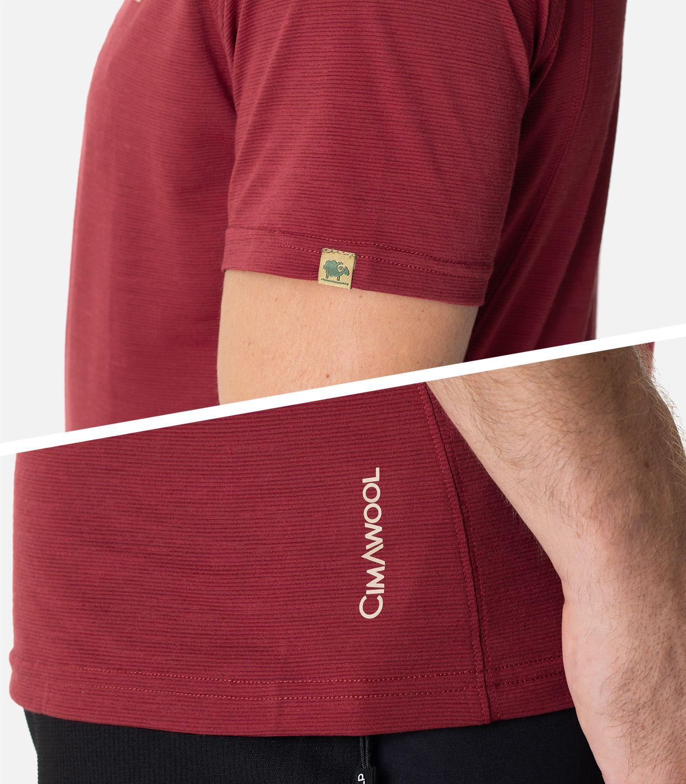 T-shirt en laine Mérinos manches courtes