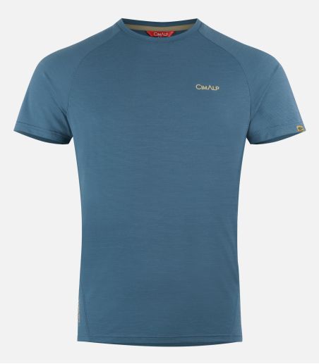 T-shirt in lana Merino a maniche corte