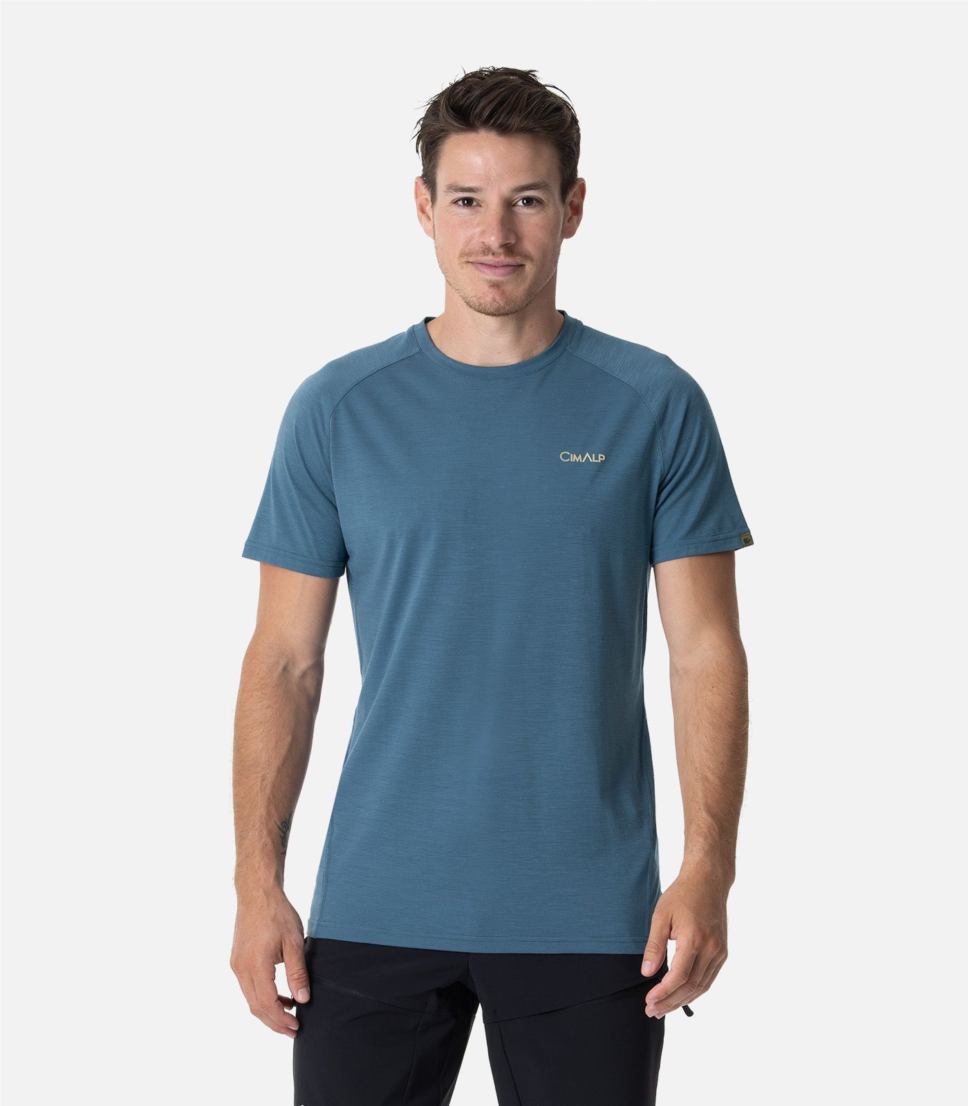T-shirt in lana Merino a maniche corte