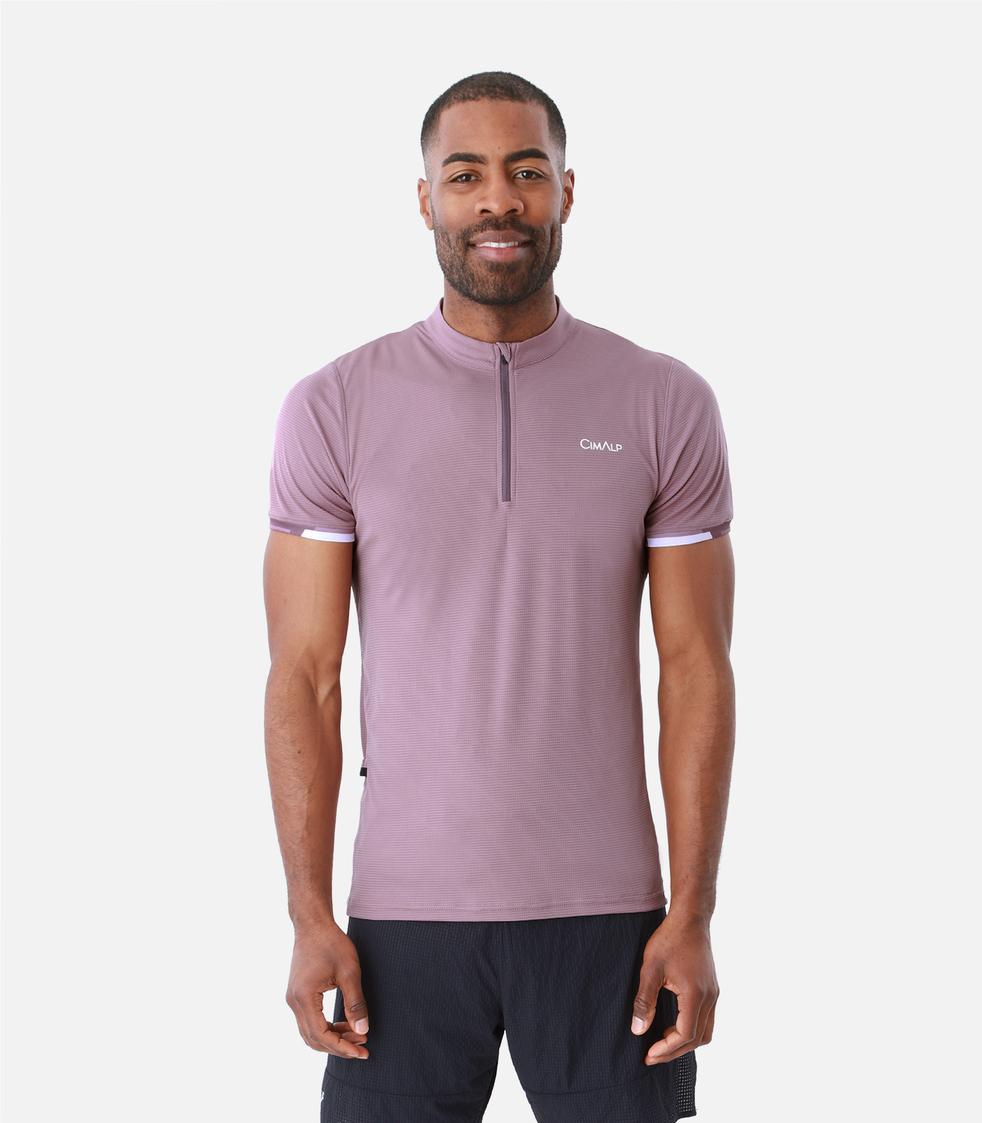 T-shirt uomo mezza zip