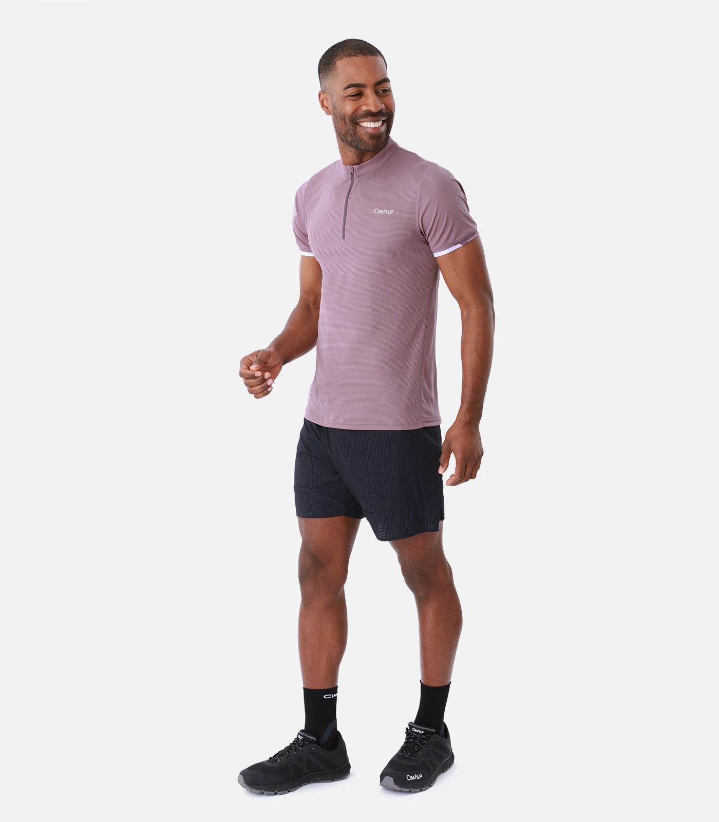 T-shirt technique demi-zip