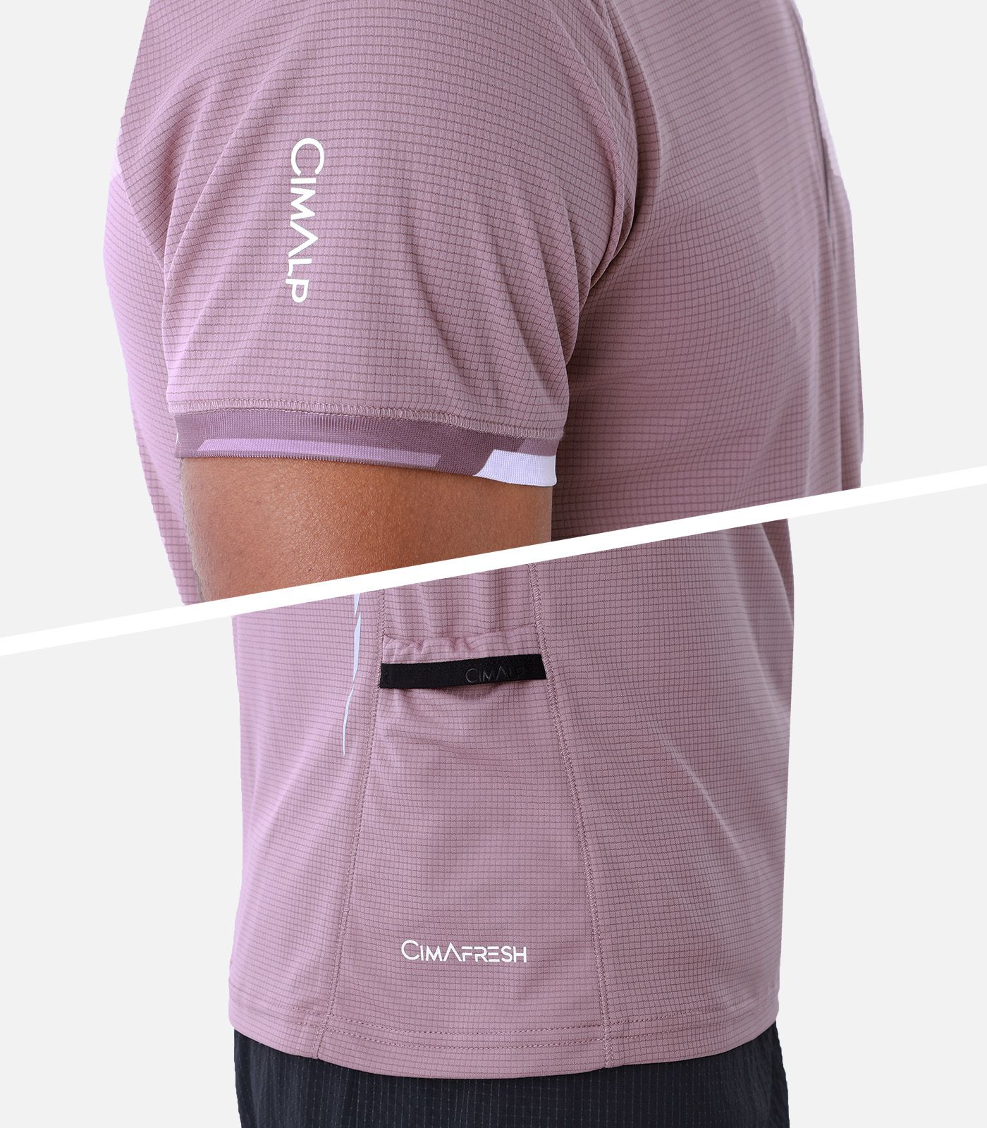T-shirt technique demi-zip