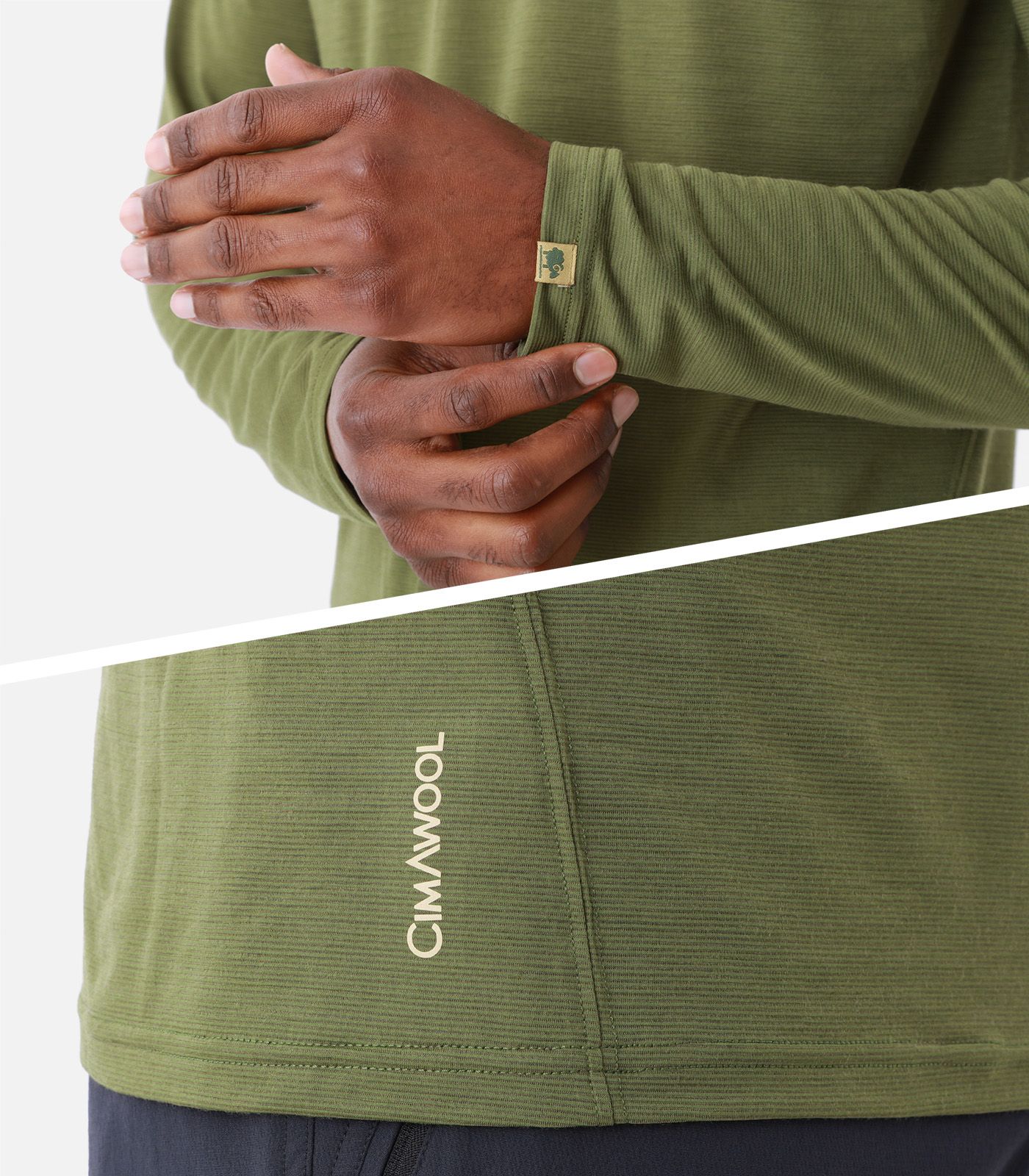 T-shirt en laine mérinos manches longues